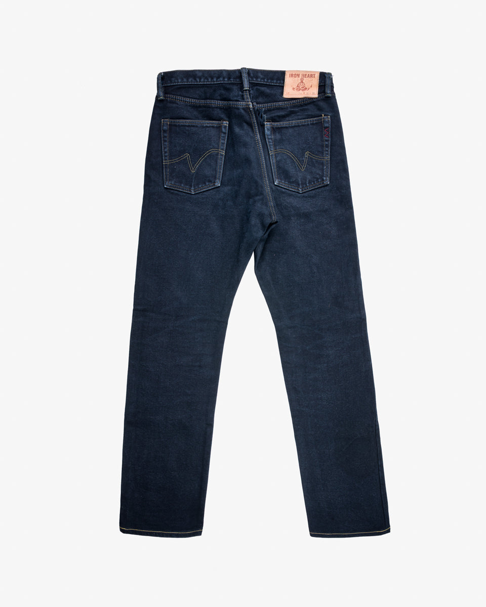 21oz Selvedge Denim Relaxed Tapered Cut Jeans - Indigo Overdyed Black (IH-888s-21od) Tag 36, Hemmed to 32.5"