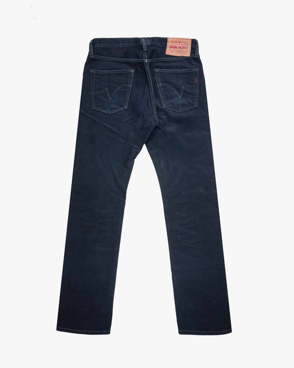 14oz Selvedge Denim Straight Cut Jeans - Indigo Overdyed Black (IH-634S-142od) Tag 31, Hemmed to 33.0"