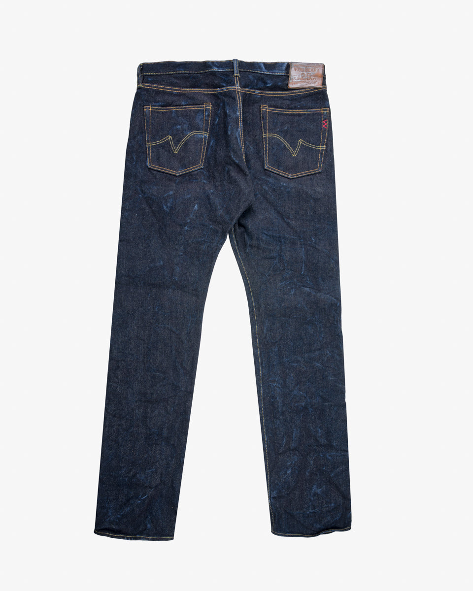 25oz Selvedge Denim Super Slim Cut Jeans - Indigo (IH-555-XHS) Tag 40, Hemmed to 35.5"