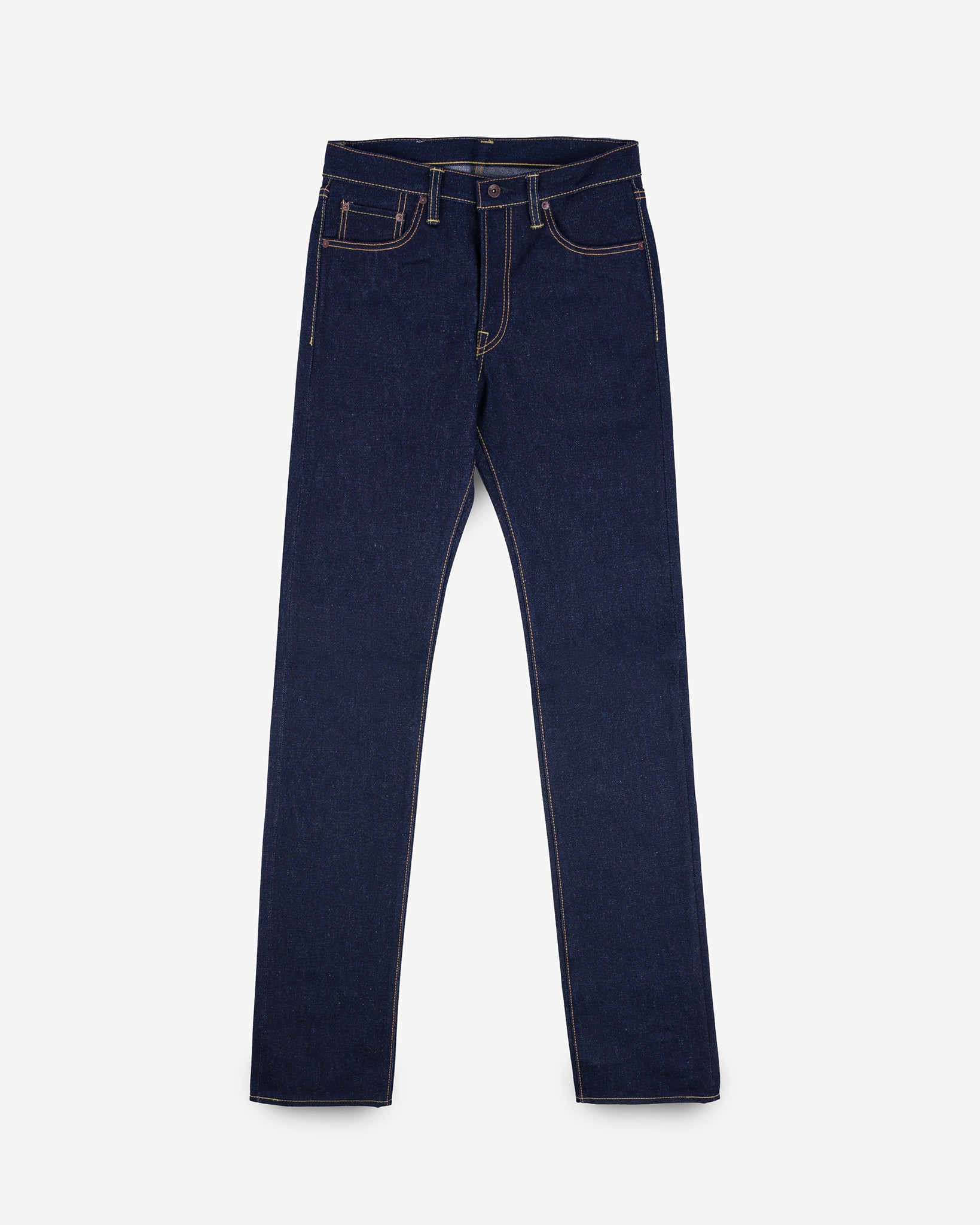 21/23oz Ultra Heavy Raw Selvedge Denim Slim Straight Cut Jeans - Indigo