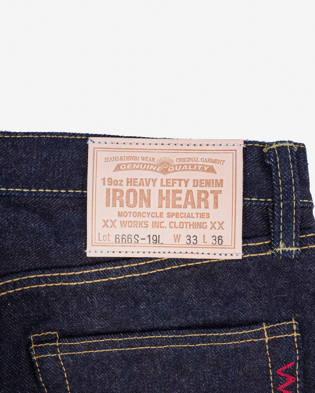 Iron Heart 19oz Left Hand Twill Selvedge Denim Slim Straight Cut 