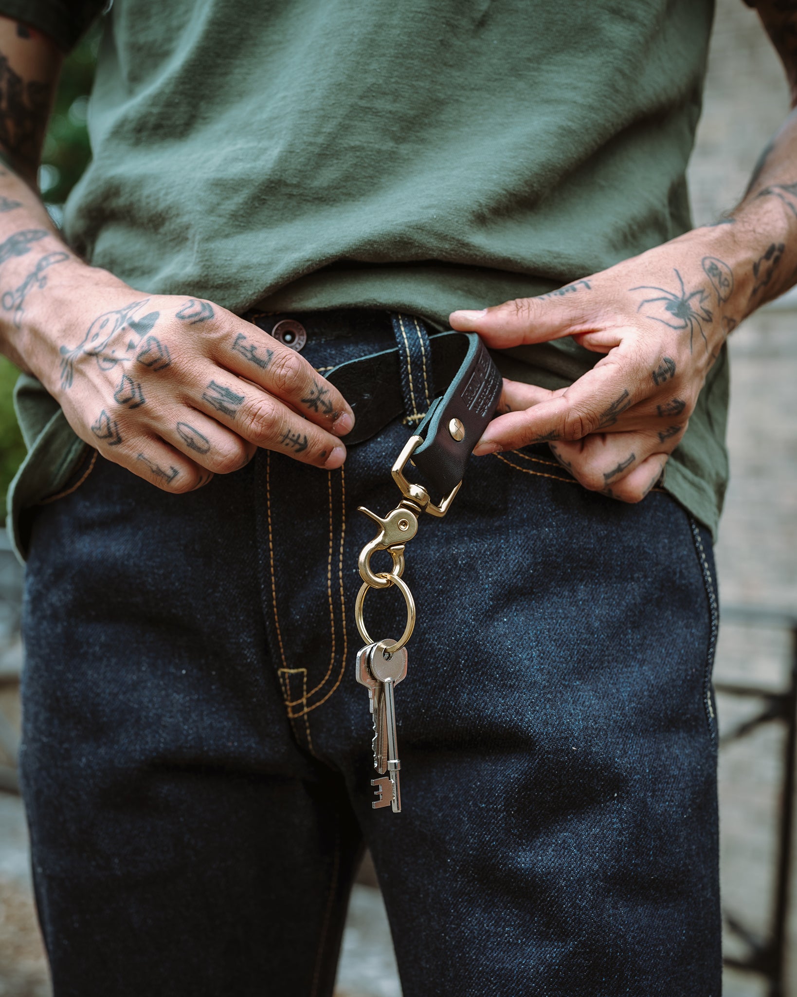 OGL Leather Key Fob - Black