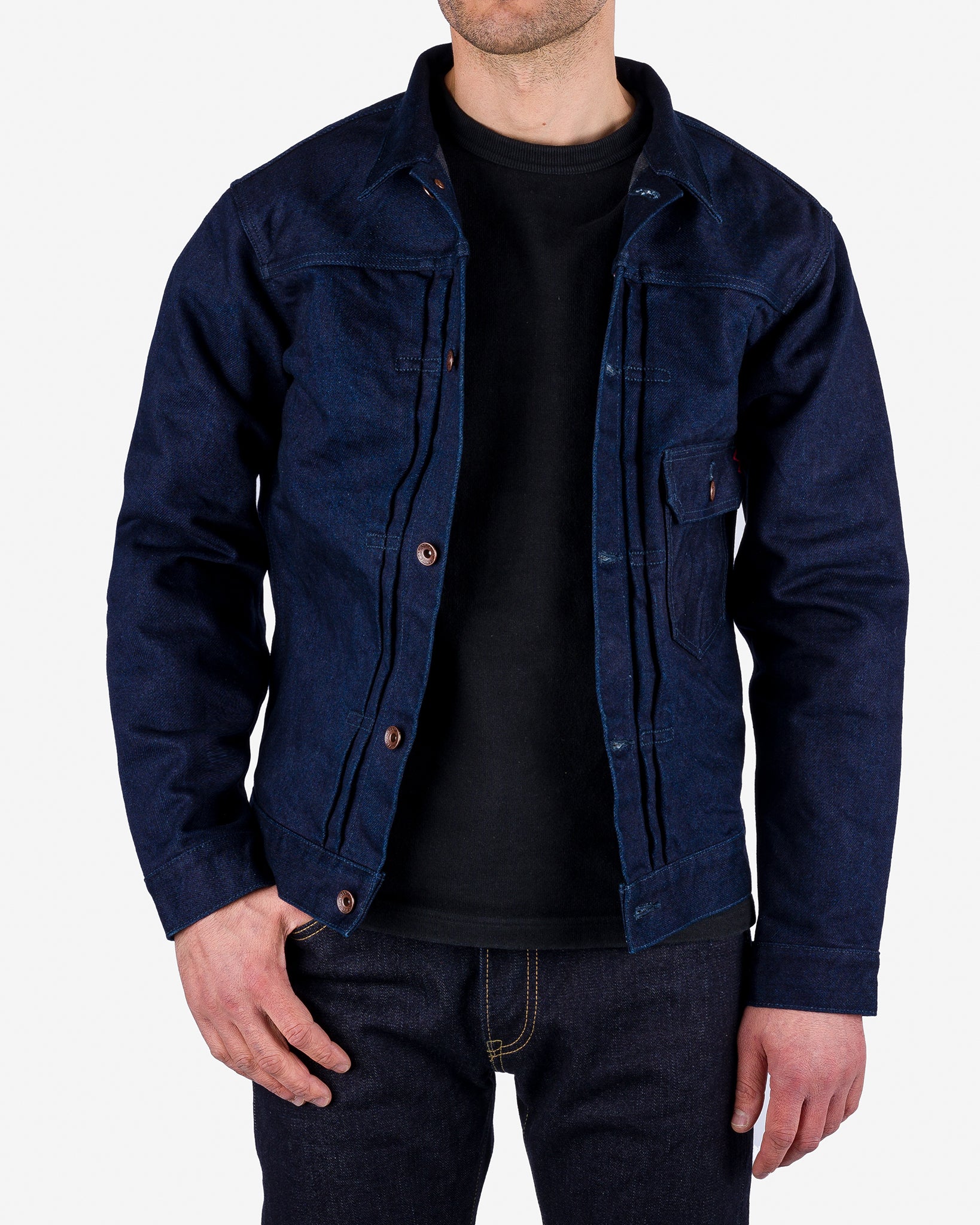 19oz Selvedge Denim Type I Jacket - Indigo/Grey