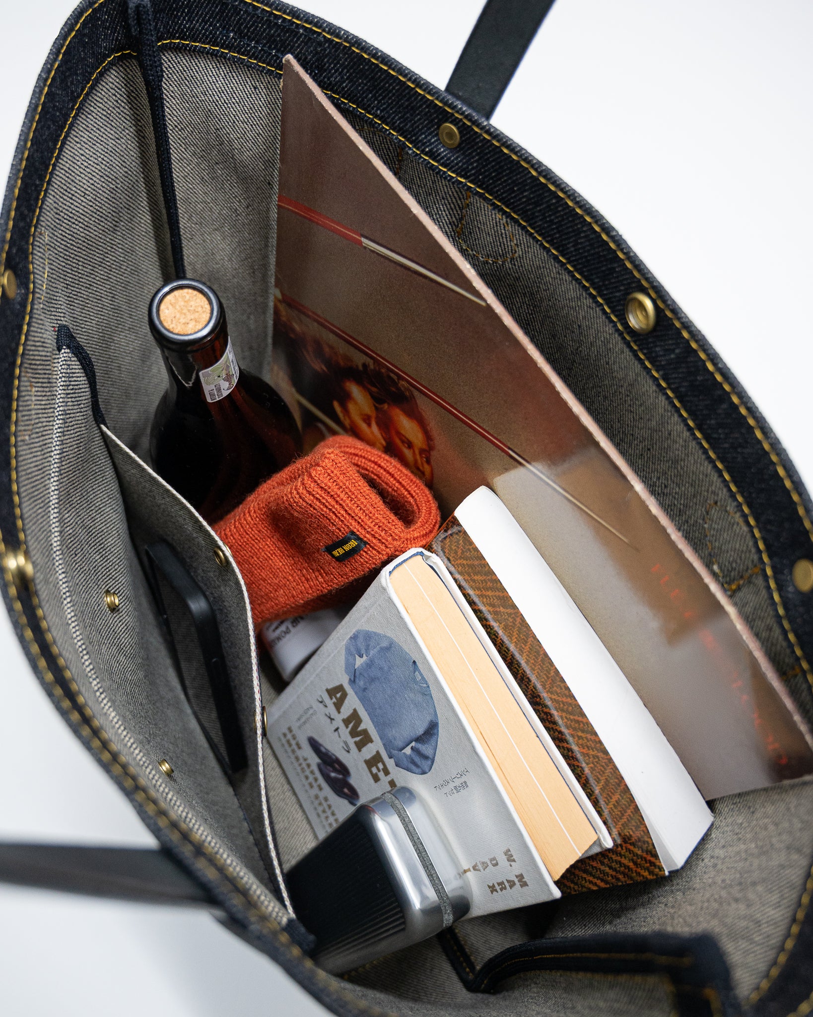 25oz Selvedge Denim Tote Bag - Indigo – Iron Heart