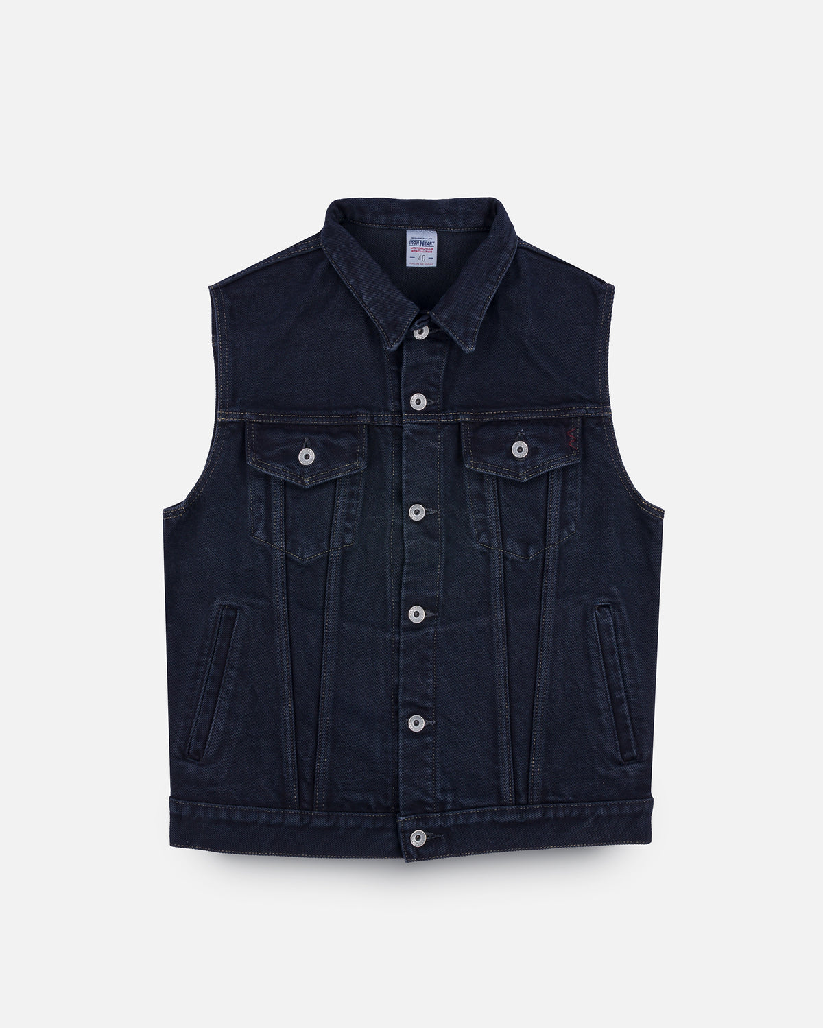 Selvedge Denim Modified Type III Vest Indigo Overdyed