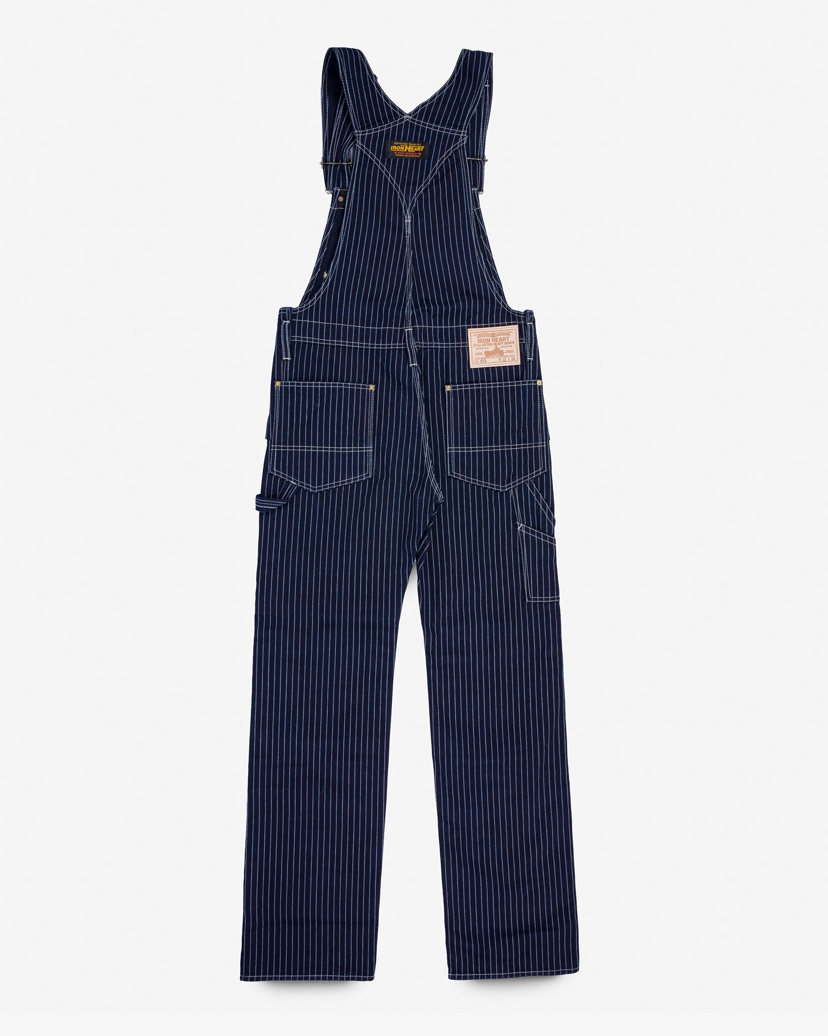 12oz Wabash Double Knee Overalls - Indigo – Iron Heart
