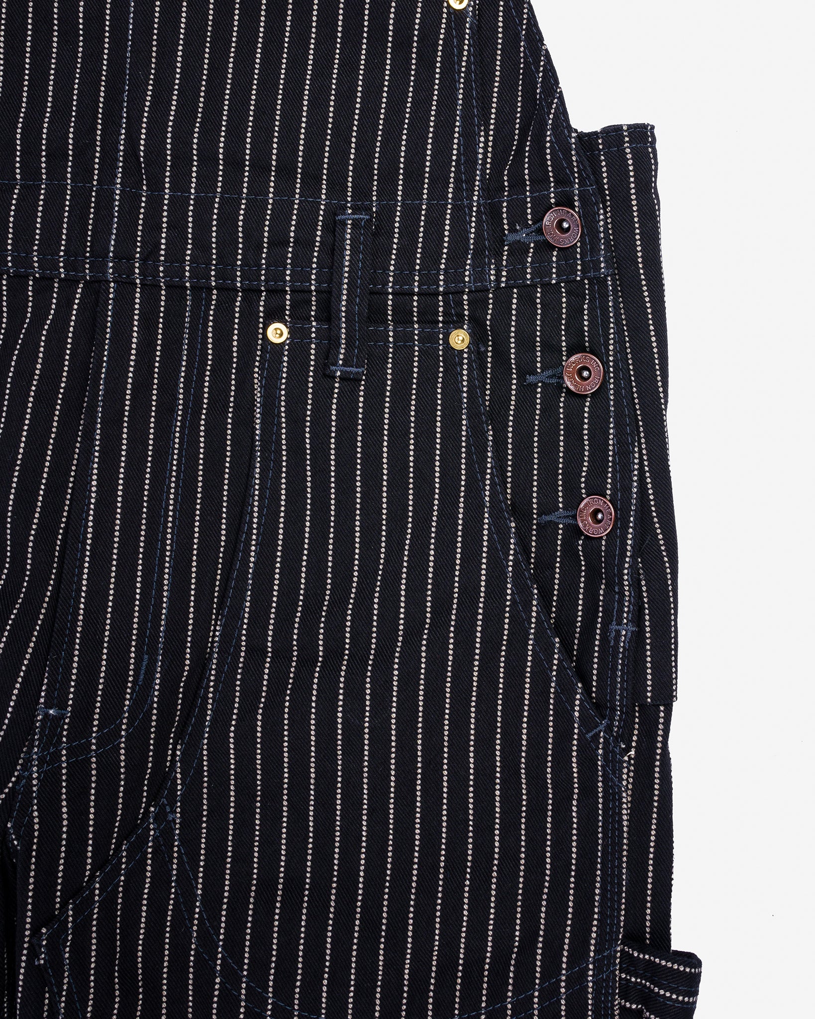 Iron Heart 12oz Wabash Double Knee Overalls - Black