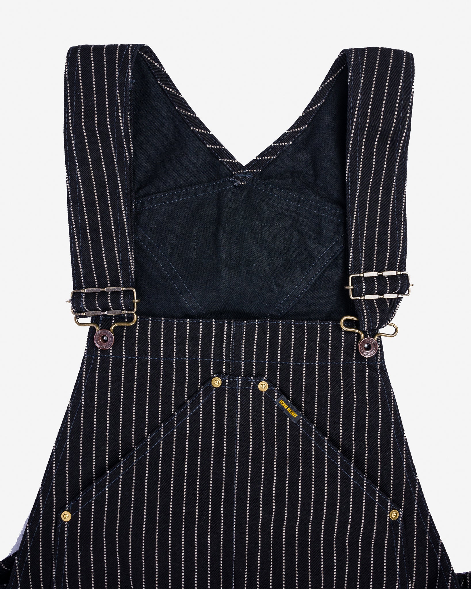Iron Heart 12oz Wabash Double Knee Overalls - Black