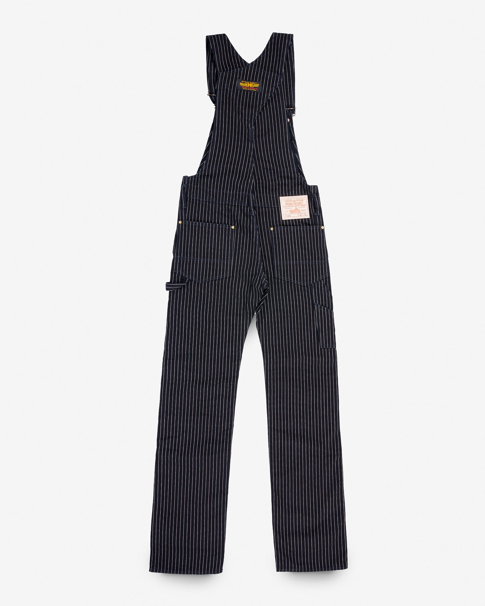 Iron Heart 12oz Wabash Double Knee Overalls - Black