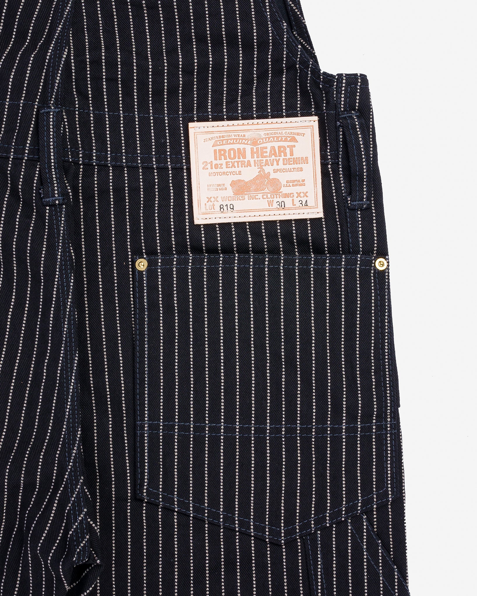 【おすすめ】STRONG HOLD Waist Overalls　Wabash Iron Heart - IH-819 Wabash Double Knee Overalls 12 oz – Brund
