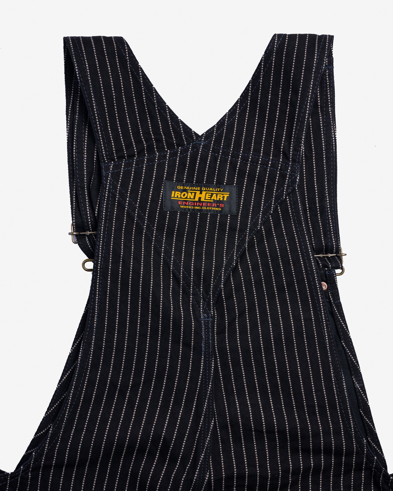 Iron Heart 12oz Wabash Double Knee Overalls - Black