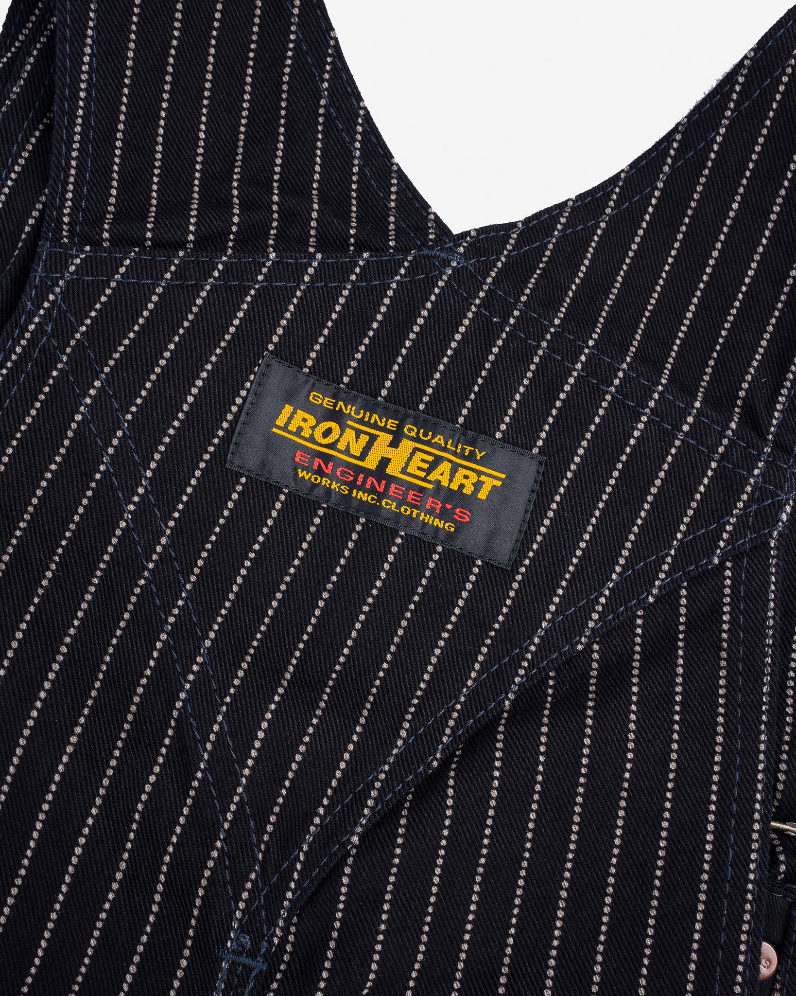 Iron Heart 12oz Wabash Double Knee Overalls - Black