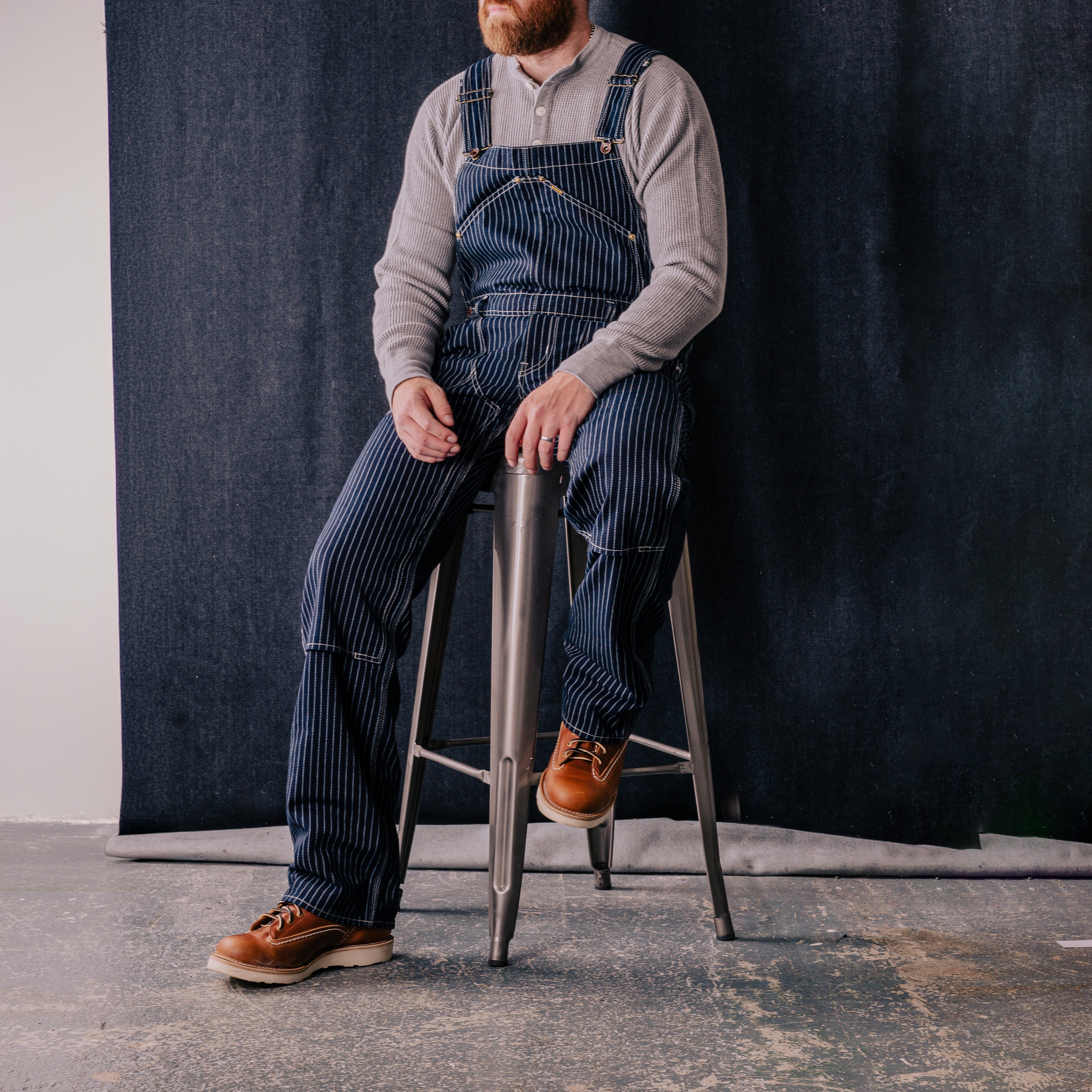 12oz Wabash Double Knee Overalls - Indigo – Iron Heart