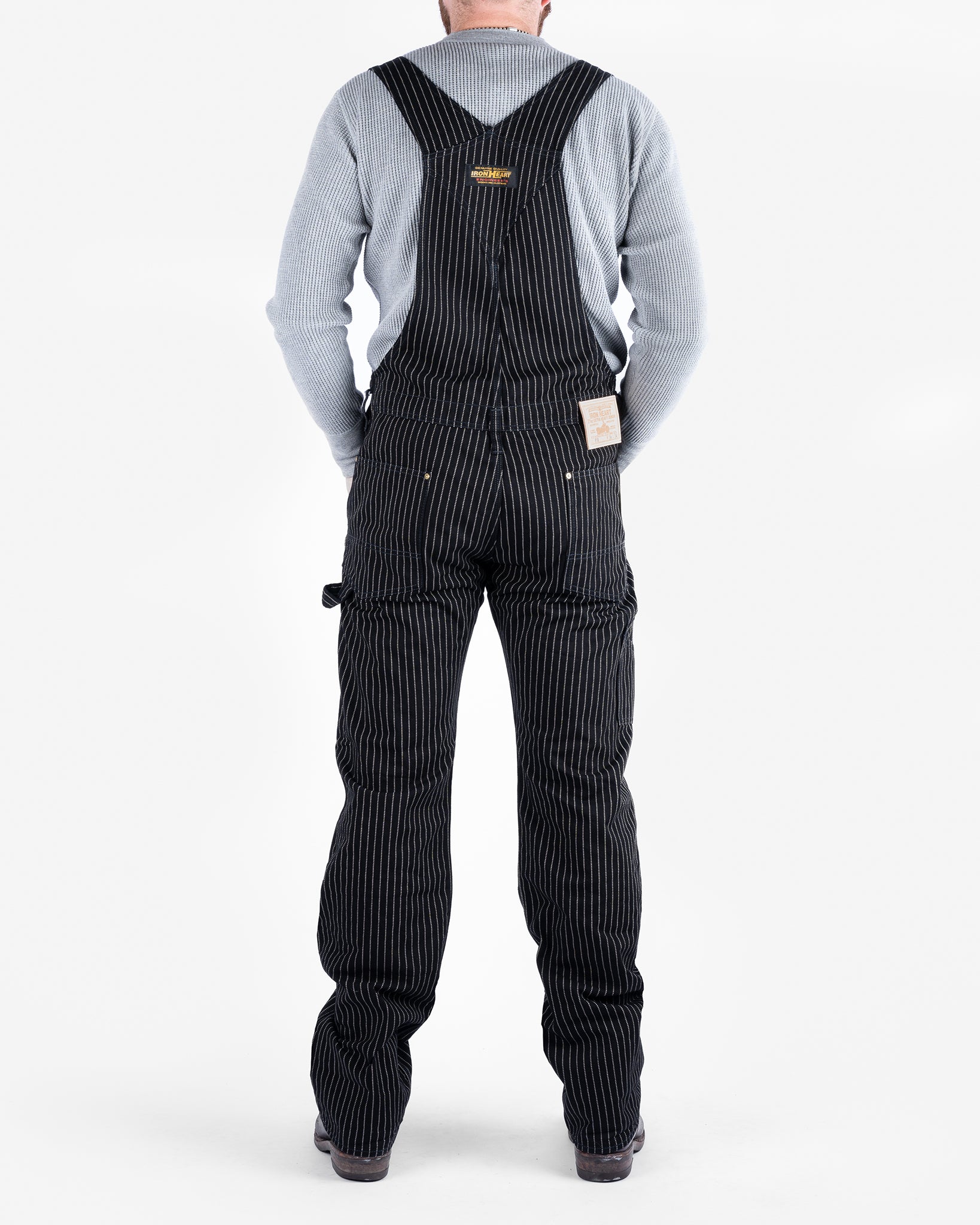 Iron Heart 12oz Wabash Double Knee Overalls - Black