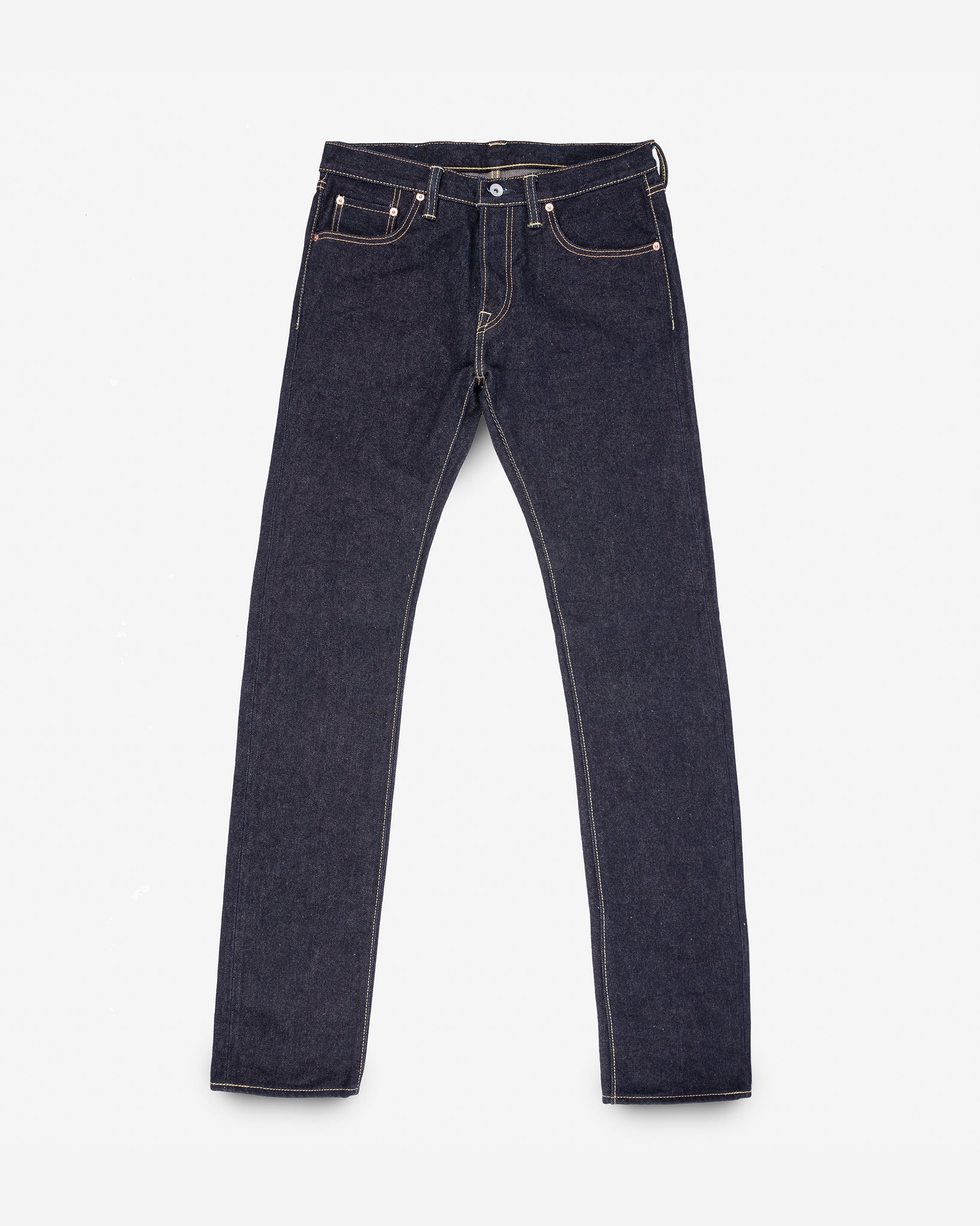 19oz Left Hand Twill Selvedge Denim Slim Tapered Cut Jeans - Indigo