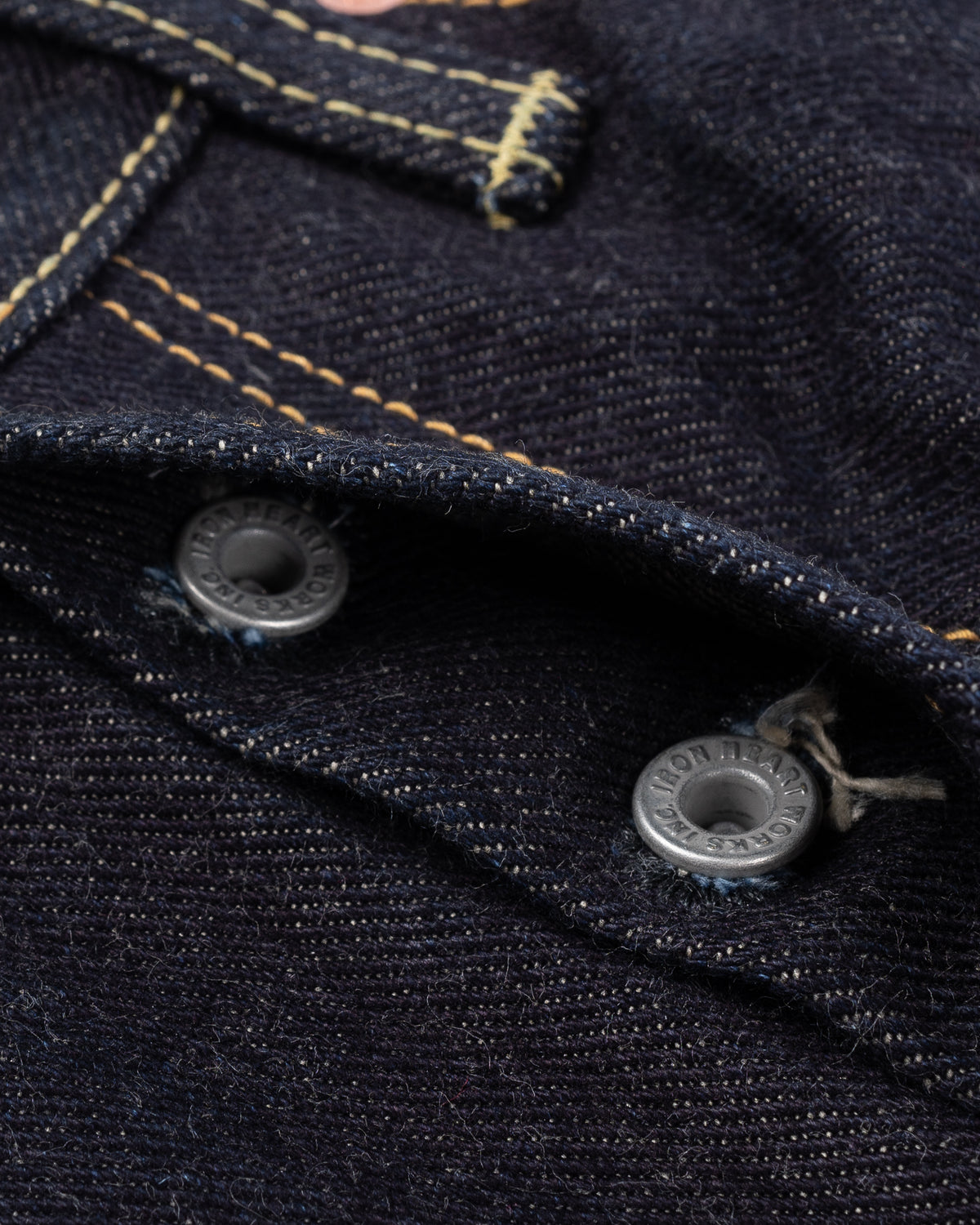 Iron Heart 19oz Left Hand Twill Selvedge Denim Slim Cut Jeans - Indigo