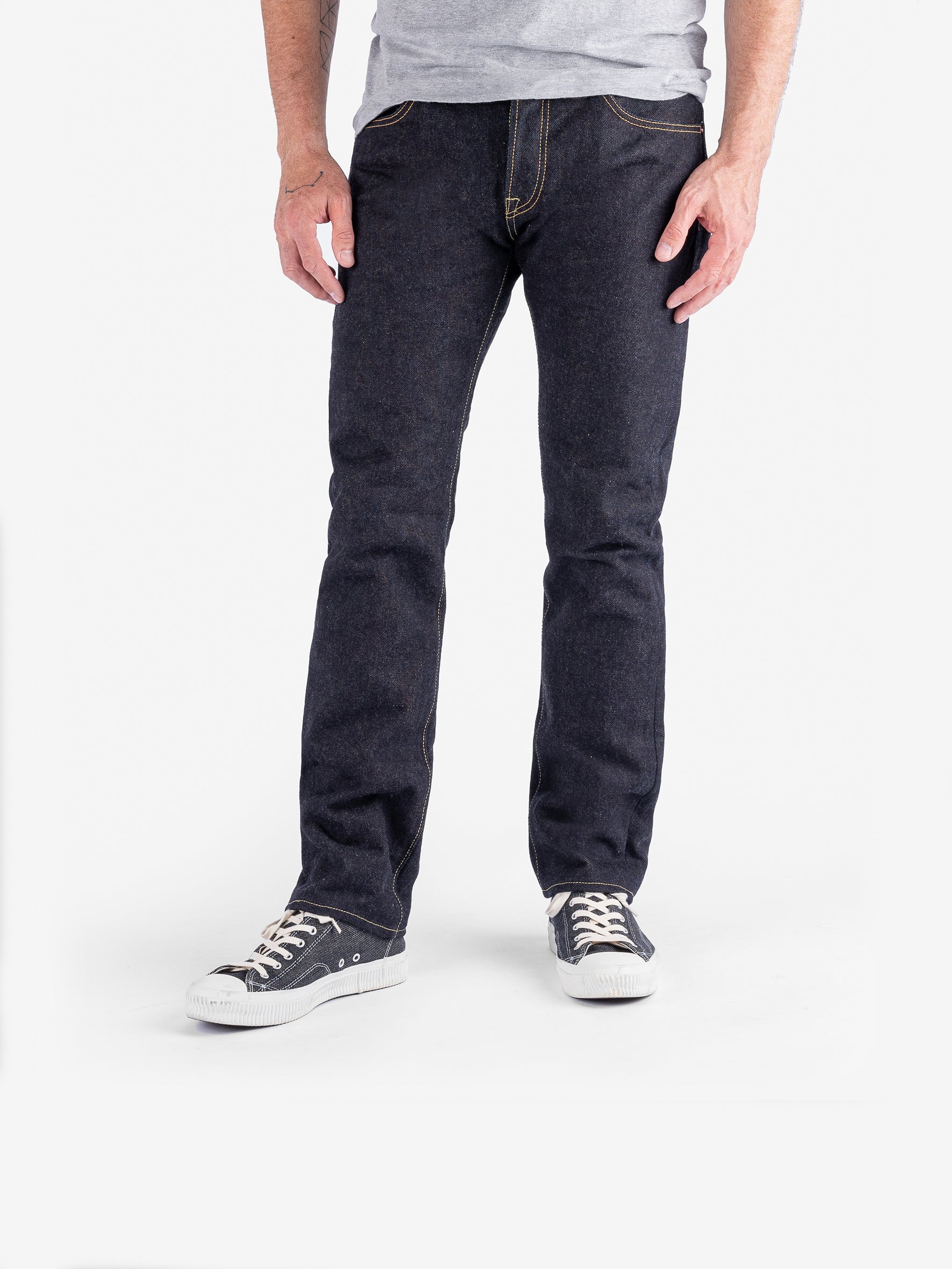 19oz Left Hand Twill Selvedge Denim Slim Tapered Cut Jeans - Indigo