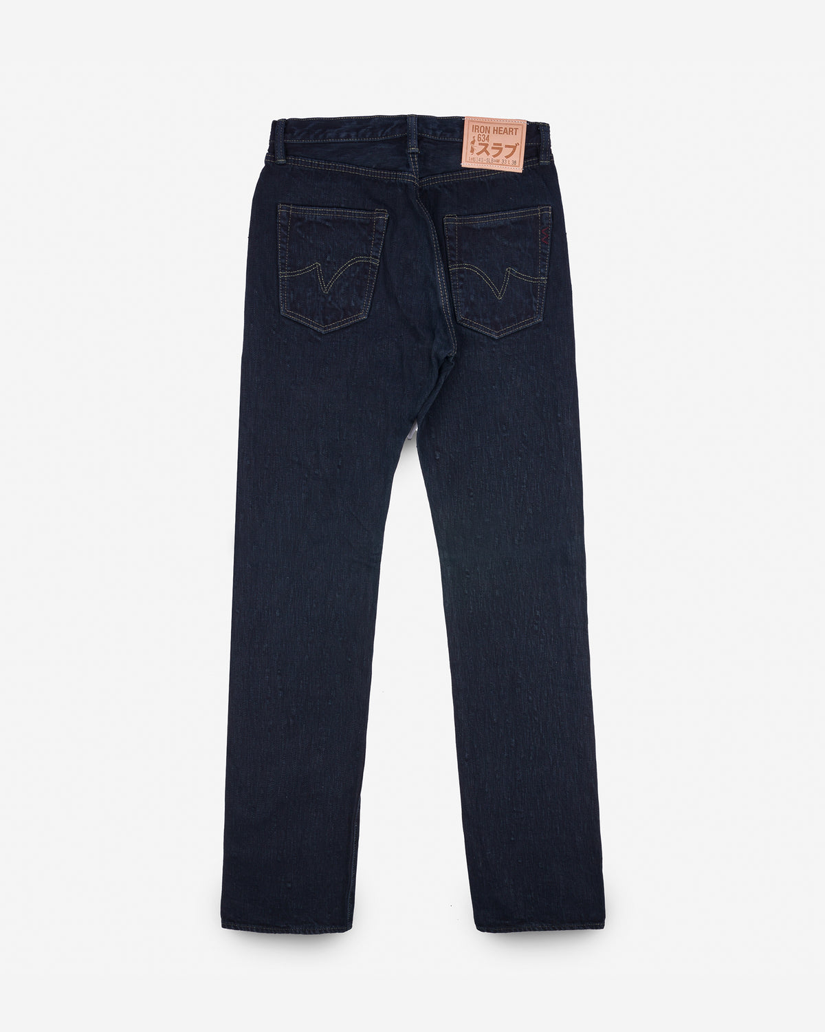 16oz Slubby Selvedge Denim Straight Cut Jeans - Indigo Overdyed 
