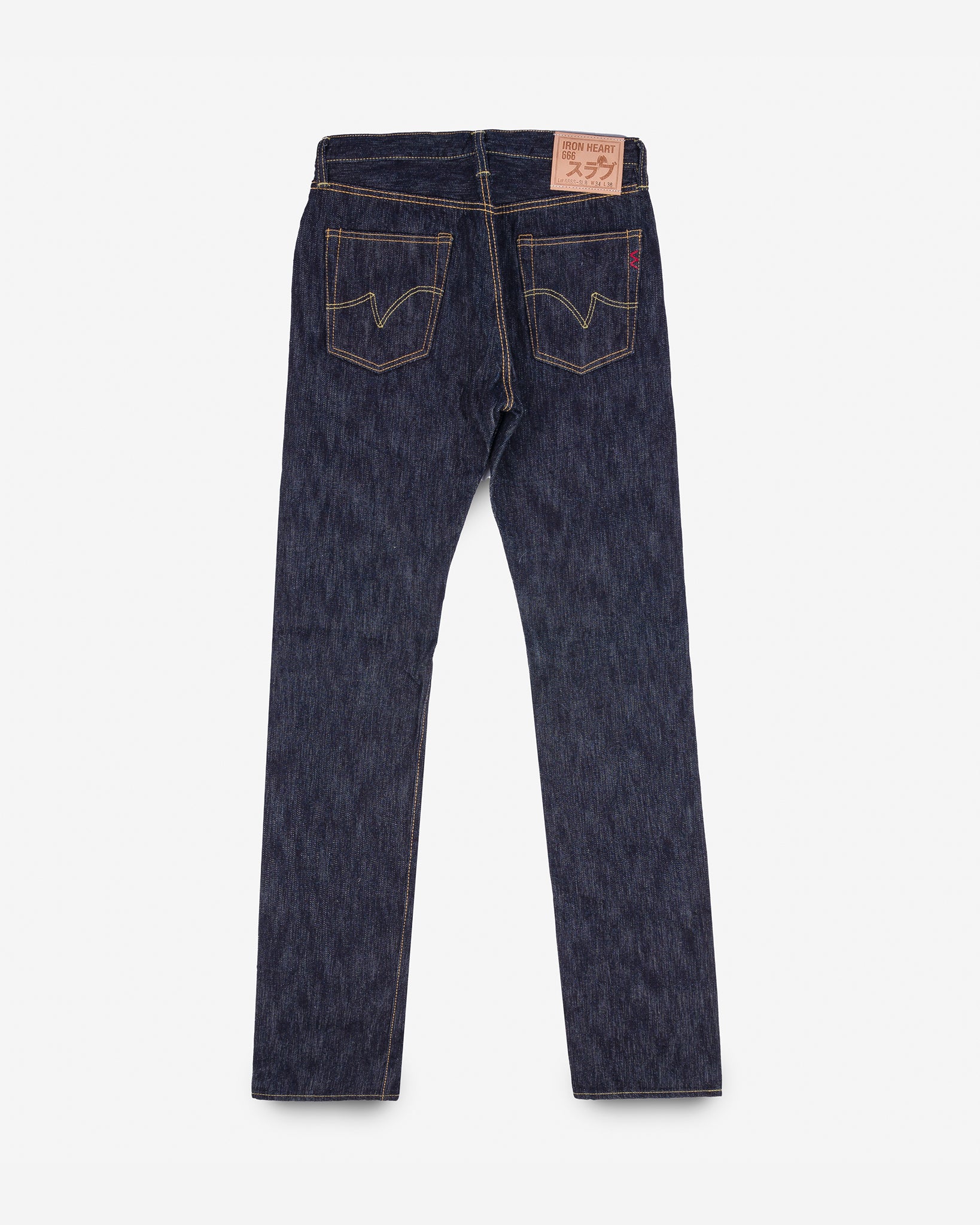 Iron Heart 16oz Slubby Selvedge Denim Slim Straight Cut Jeans - Indigo
