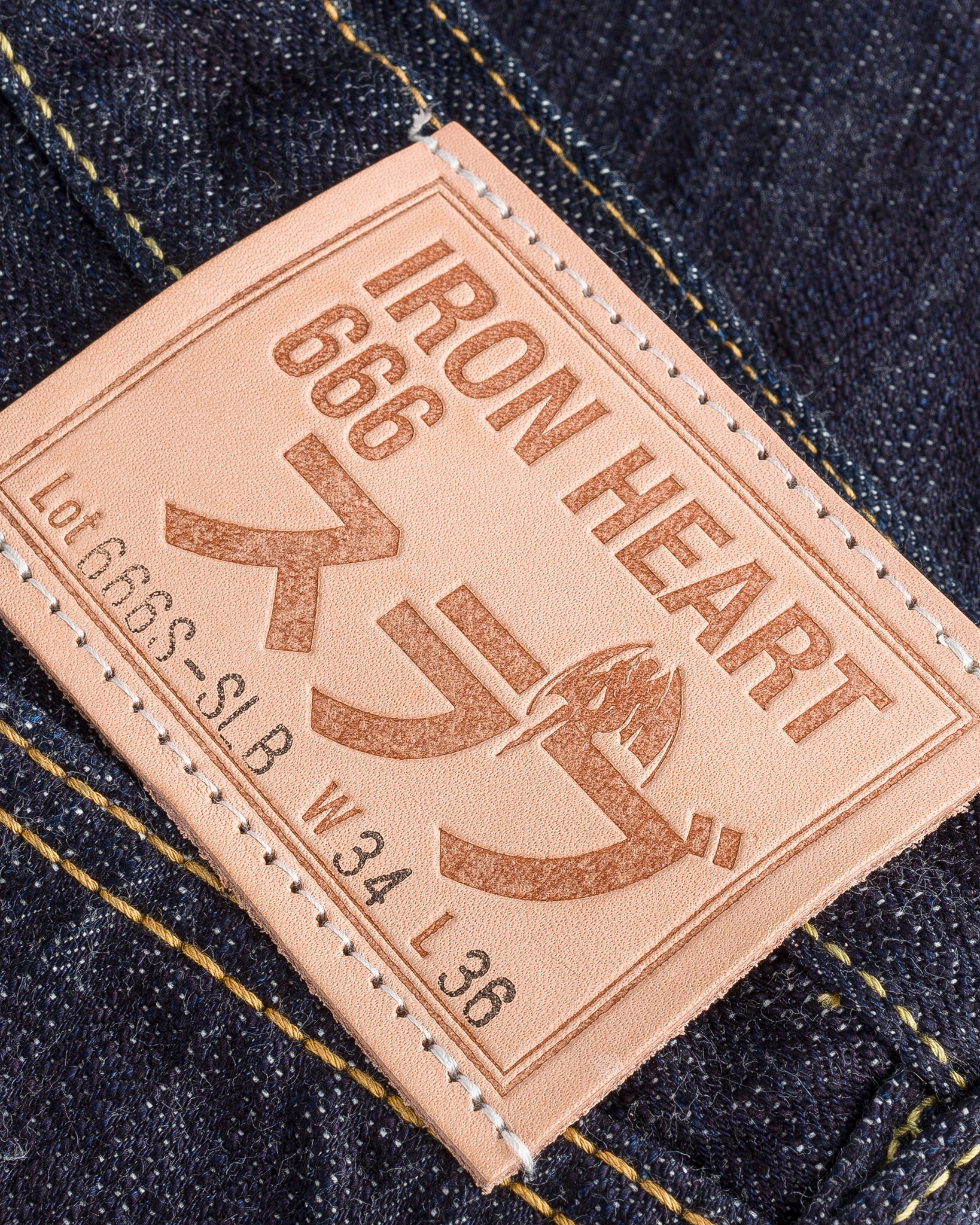 Iron Heart 16oz Slubby Selvedge Denim Slim Straight Cut Jeans - Indigo