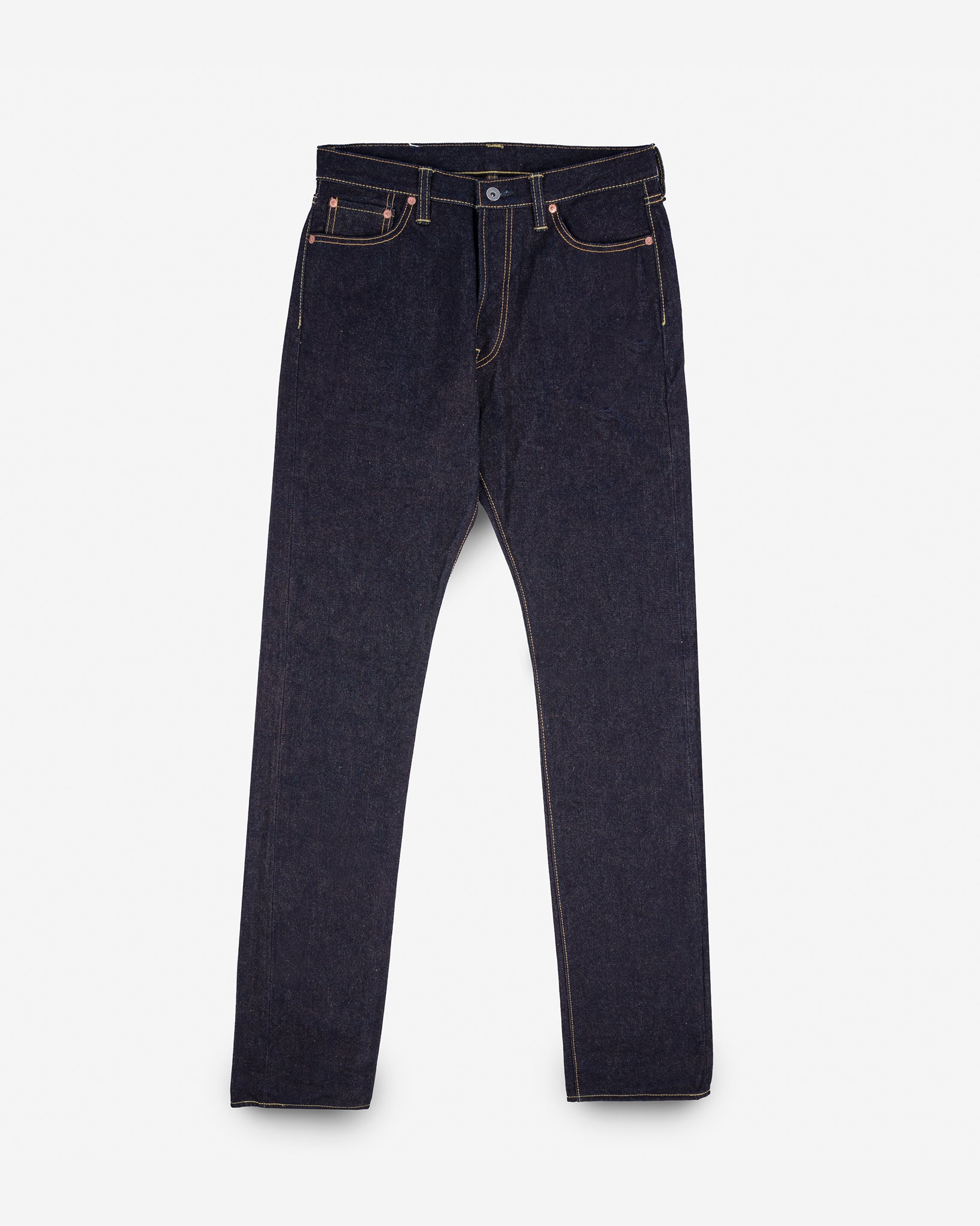 19oz Left Hand Twill Selvedge Denim Relaxed Tapered Cut Jeans - Indigo