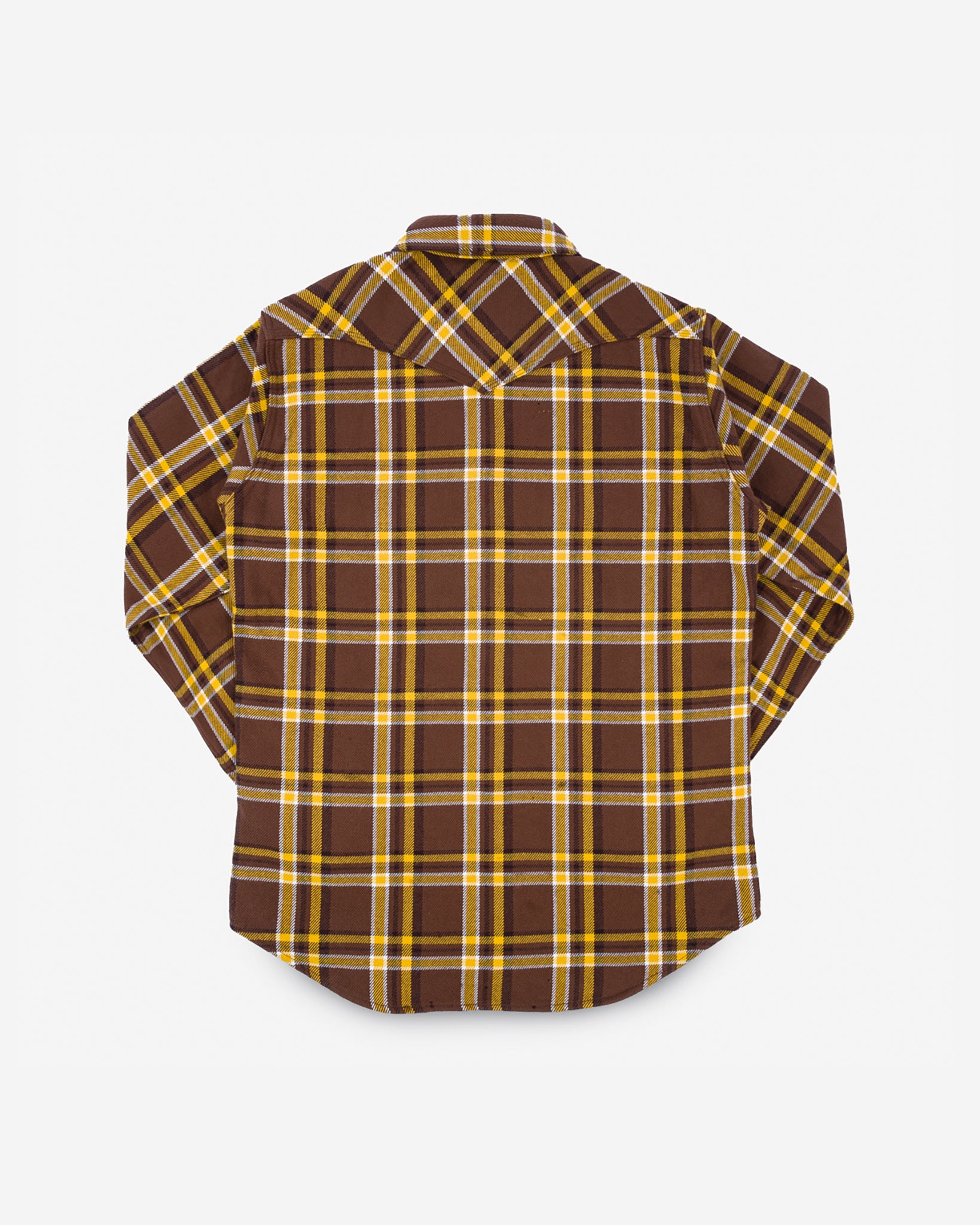 ☆F.ILLUMINATE☆ Western Check Shirt Brown Ultra Heavy Flannel Brown Crazy Check Western Shirt - Brown