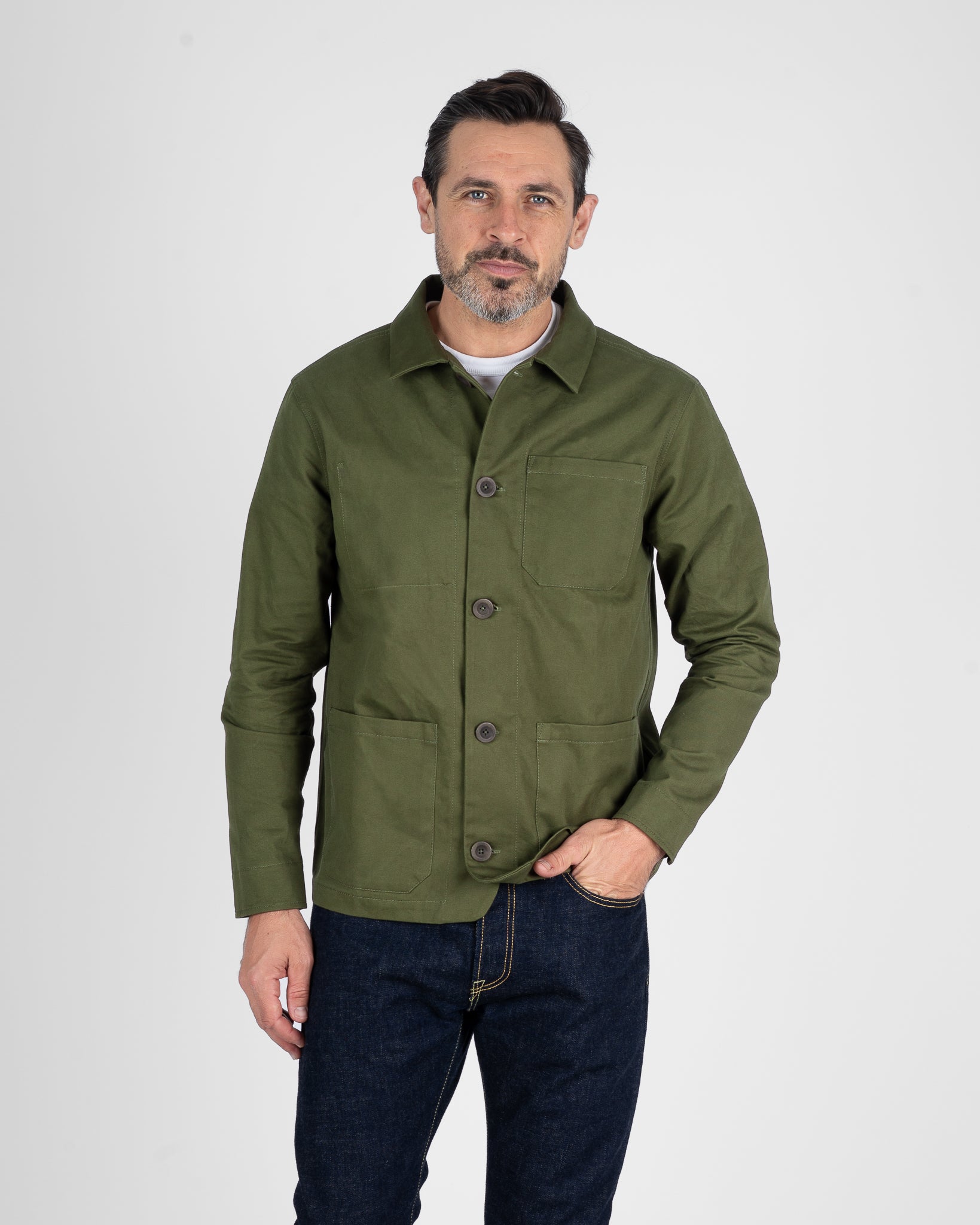 STF 8oz Brushed Twill Chore Jacket - Olive