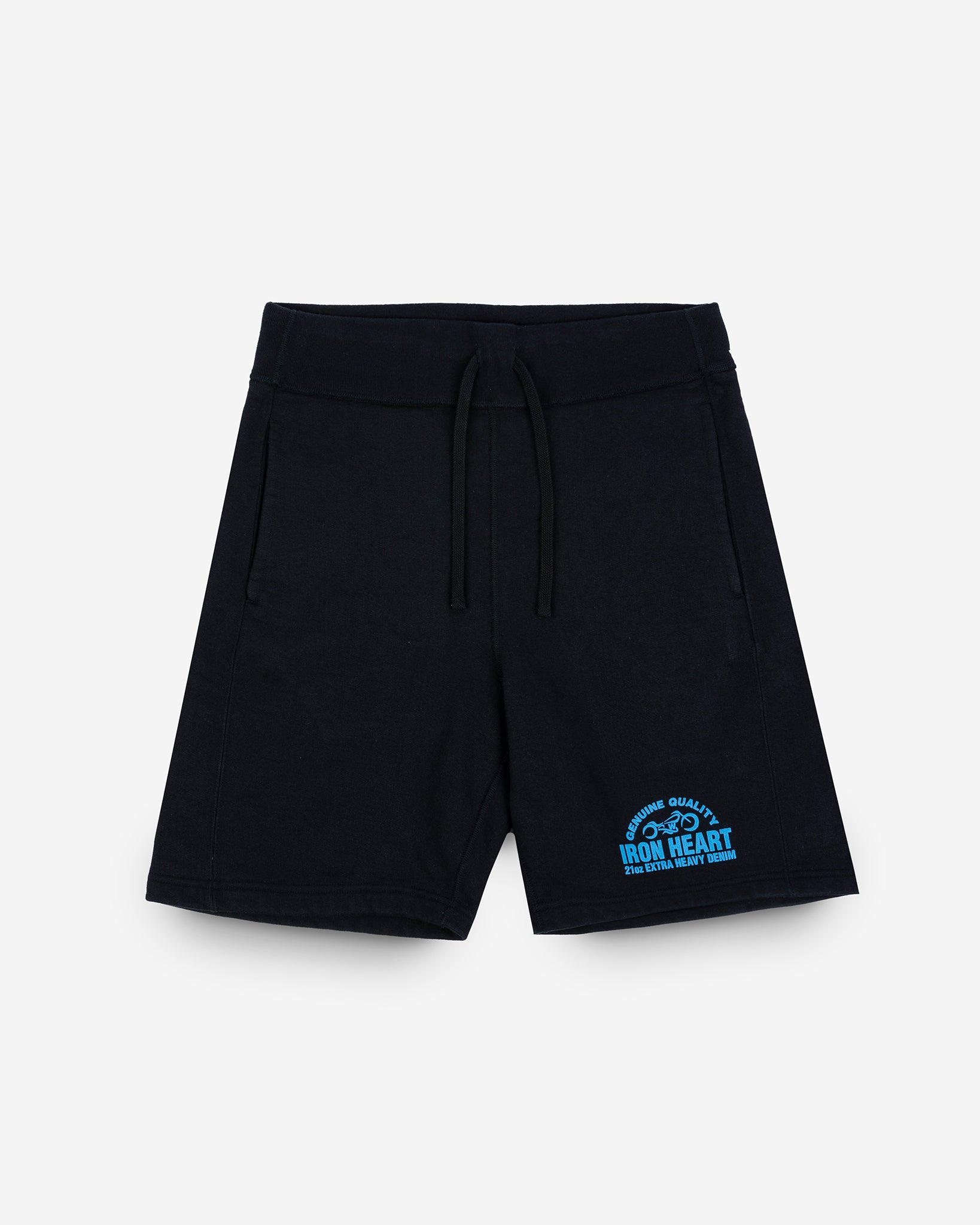 Ultra Heavy Cotton Fleece Printed Sweat Shorts – Black
