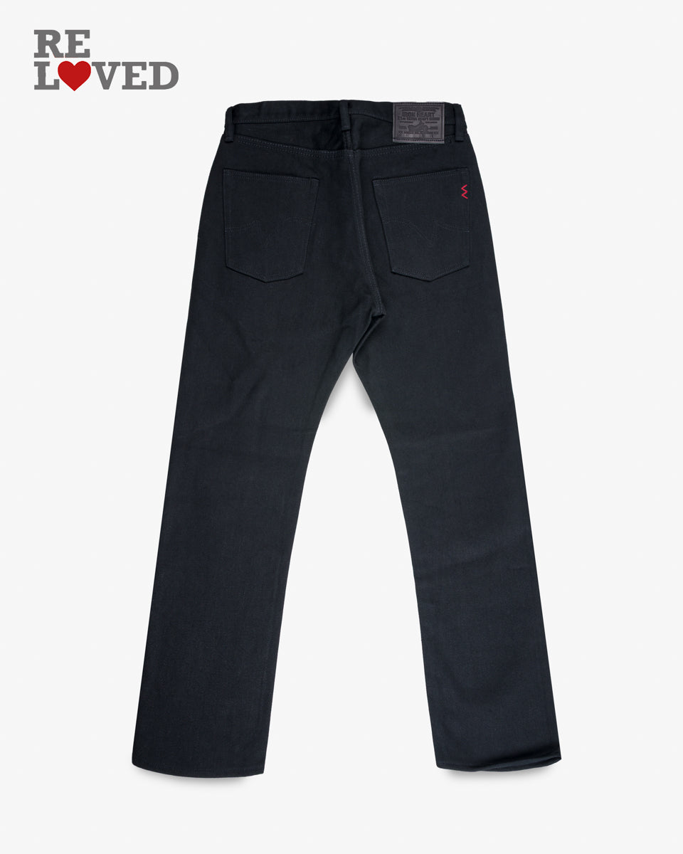21oz Selvedge Denim Straight Cut - Superblack Non-Fade (IH-634S-SB) Tag 36, Hemmed to 30.0"