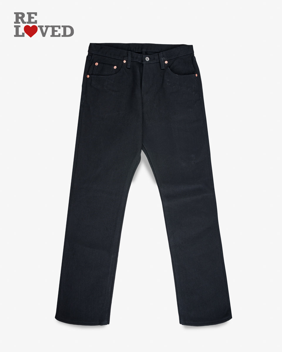21oz Selvedge Denim Straight Cut - Superblack Non-Fade (IH-634S-SB) Tag 36, Hemmed to 30.0"