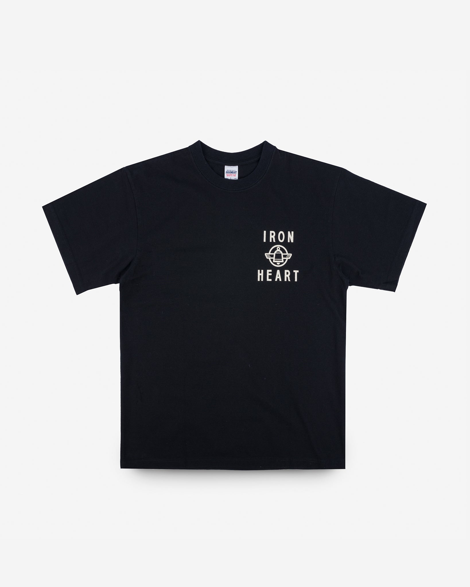 7.5oz Printed Loopwheel Crew Neck T-Shirt - Black