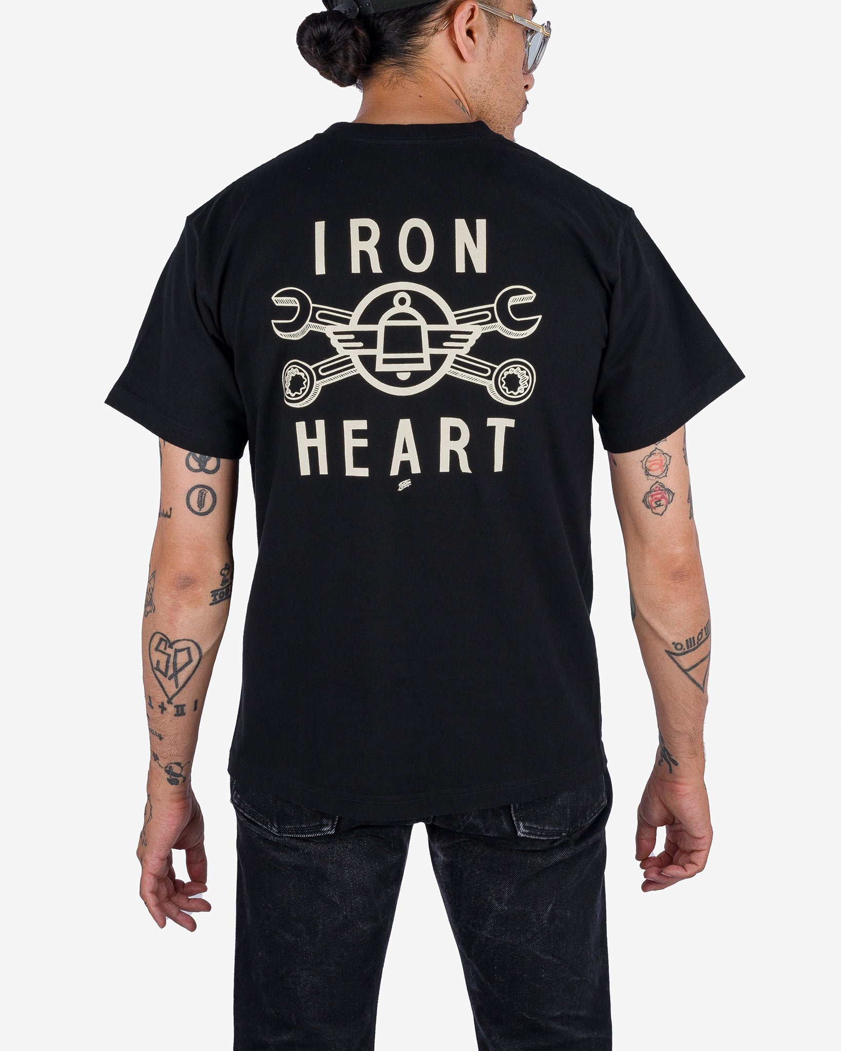 7.5oz Printed Loopwheel Crew Neck T-Shirt - Black