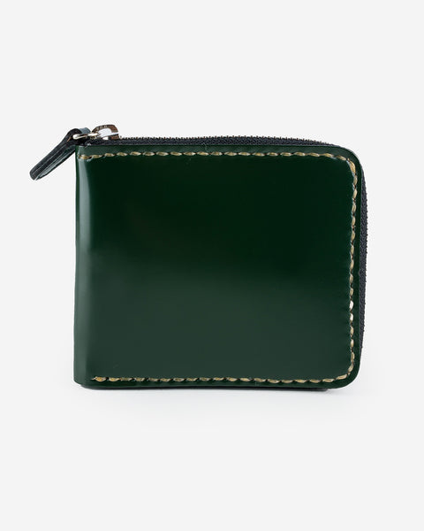 Zip-Secured Shell Cordovan Wallet - Green – Iron Heart