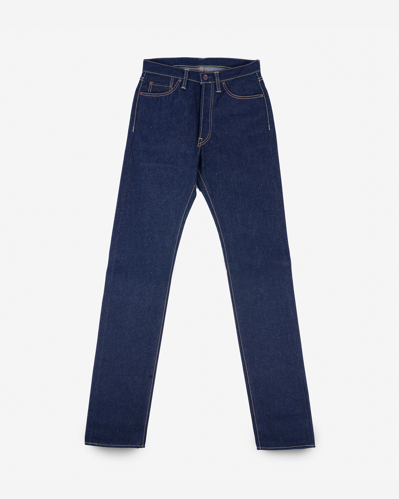 21/23oz Ultra Heavy Raw Selvedge Denim Relaxed Tapered Cut Jeans - Indigo