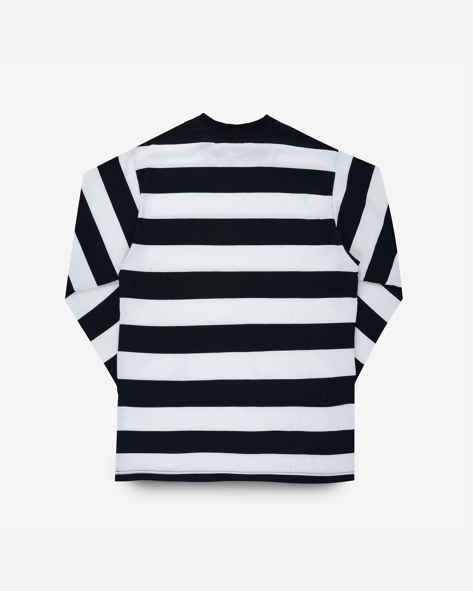 IRON HEART ストライプ ボーダー 長袖カットソー L 7.5oz Cotton Long-Sleeved Crew Neck Border Tee - Black and