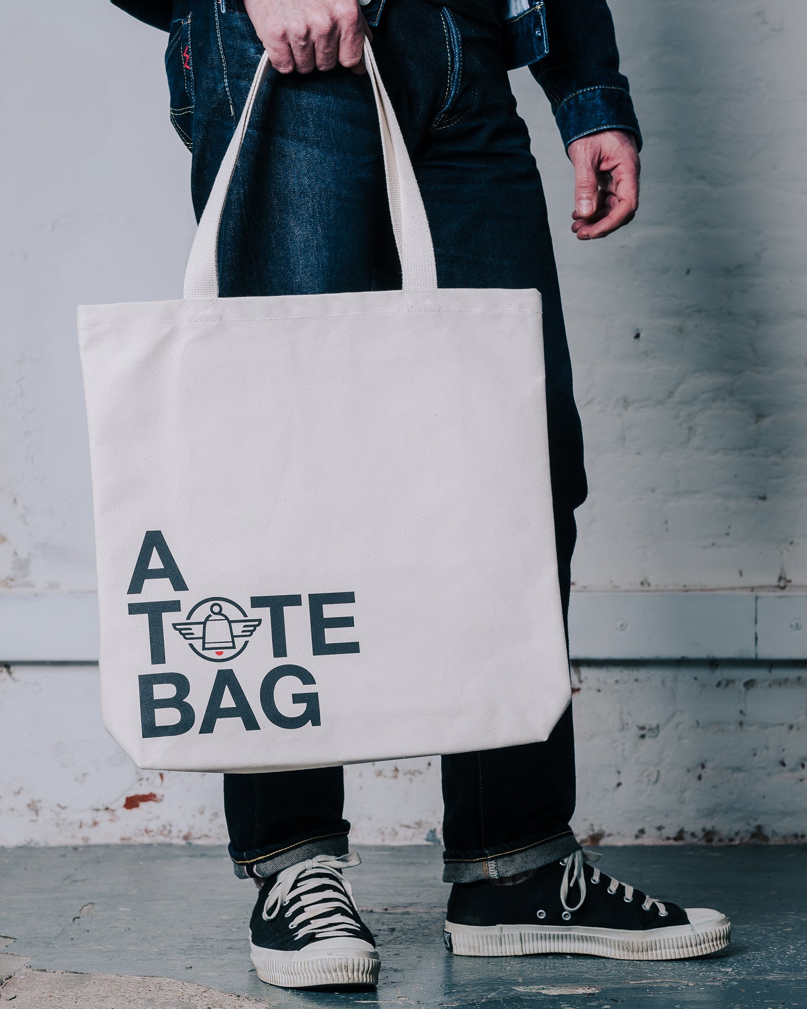 Printed Canvas Tote Bag - 'A Tote Bag' Print