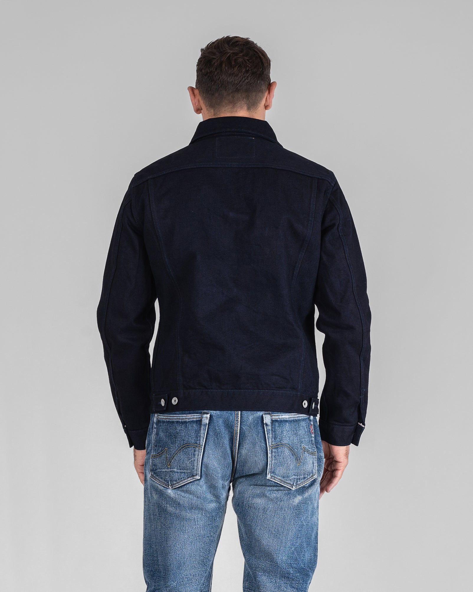 14oz Iron Heart Indigo/Black Japanese Selvedge Denim Modified Type