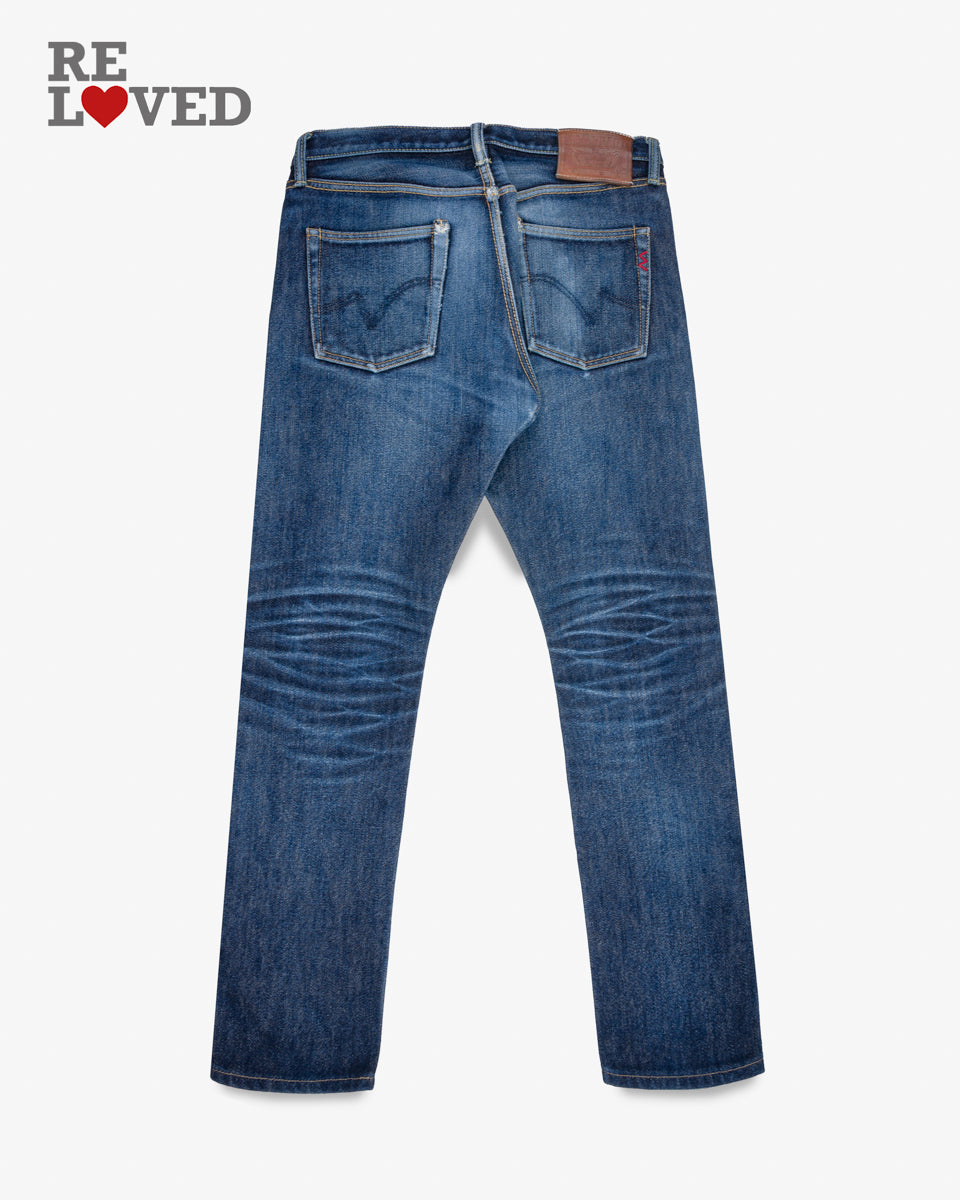 21oz Selvedge Denim Super Slim Cut Jeans - Indigo (IH-555-01) Tag 33, Hemmed to 32.0''