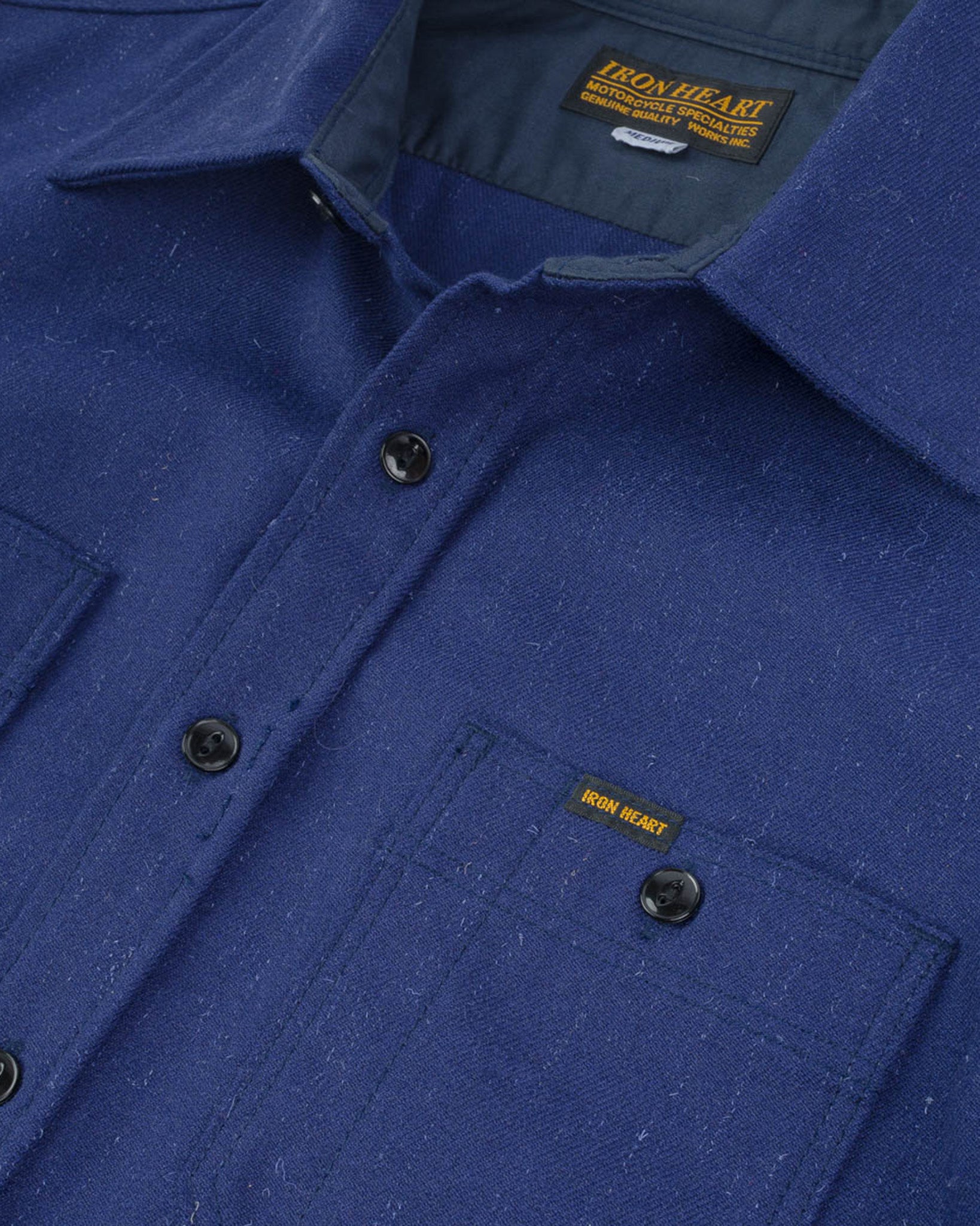 10oz Woollen Serge Work Shirt - Navy (IHSH-298-NAV) Size M