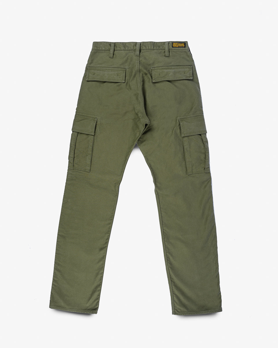 Whipcord Cargo Pants - Army Green (IH-738-GRN) Tag 36, Hemmed to 32.0"
