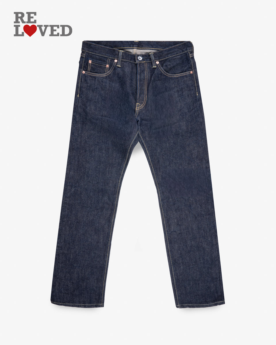 21oz Selvedge Denim Straight Cut Jeans - Indigo (IH-633S) Tag 33, Hemmed to 30.0"