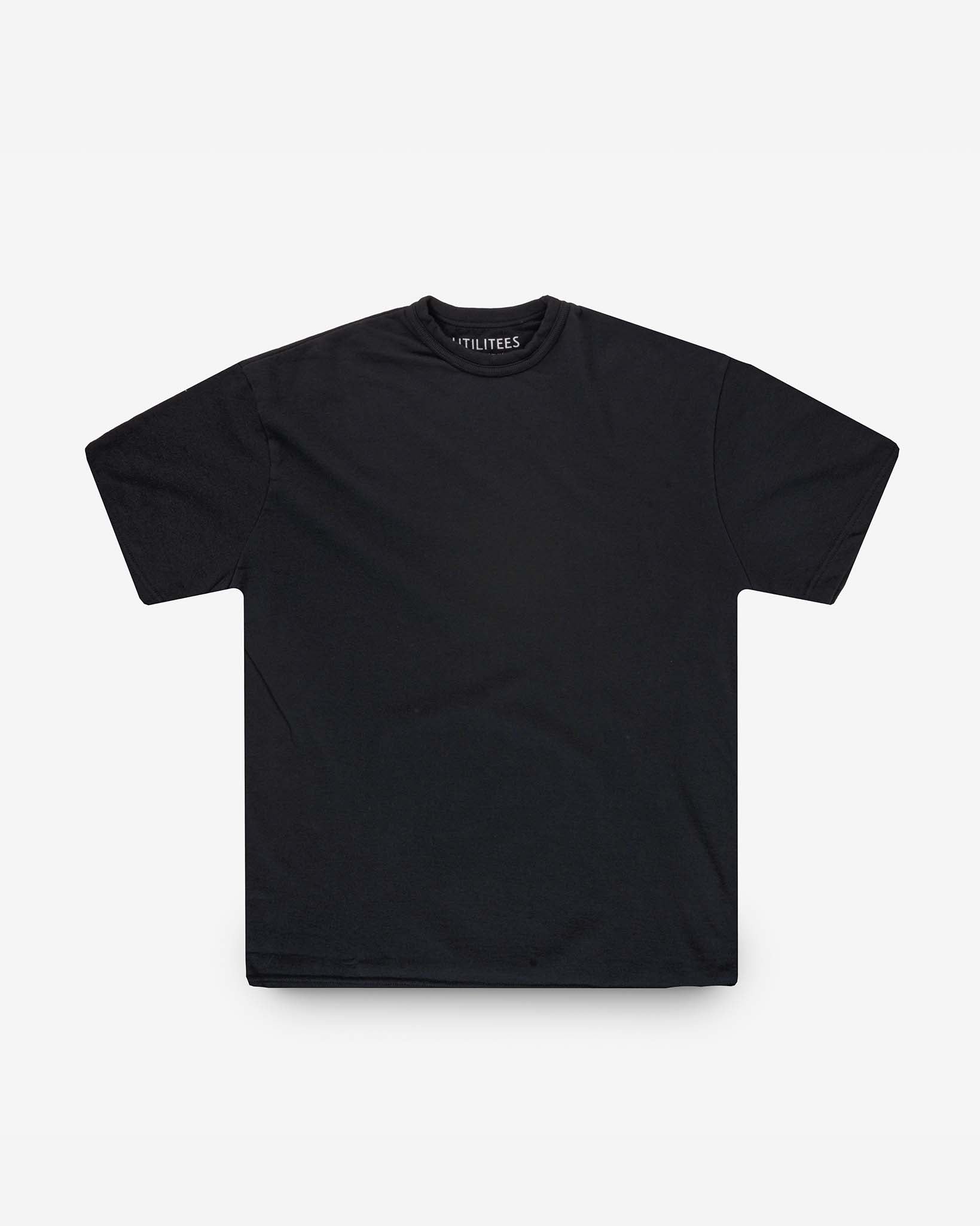 UTILITEES - 10oz Mini Fleece Crew Neck T-Shirt - Black