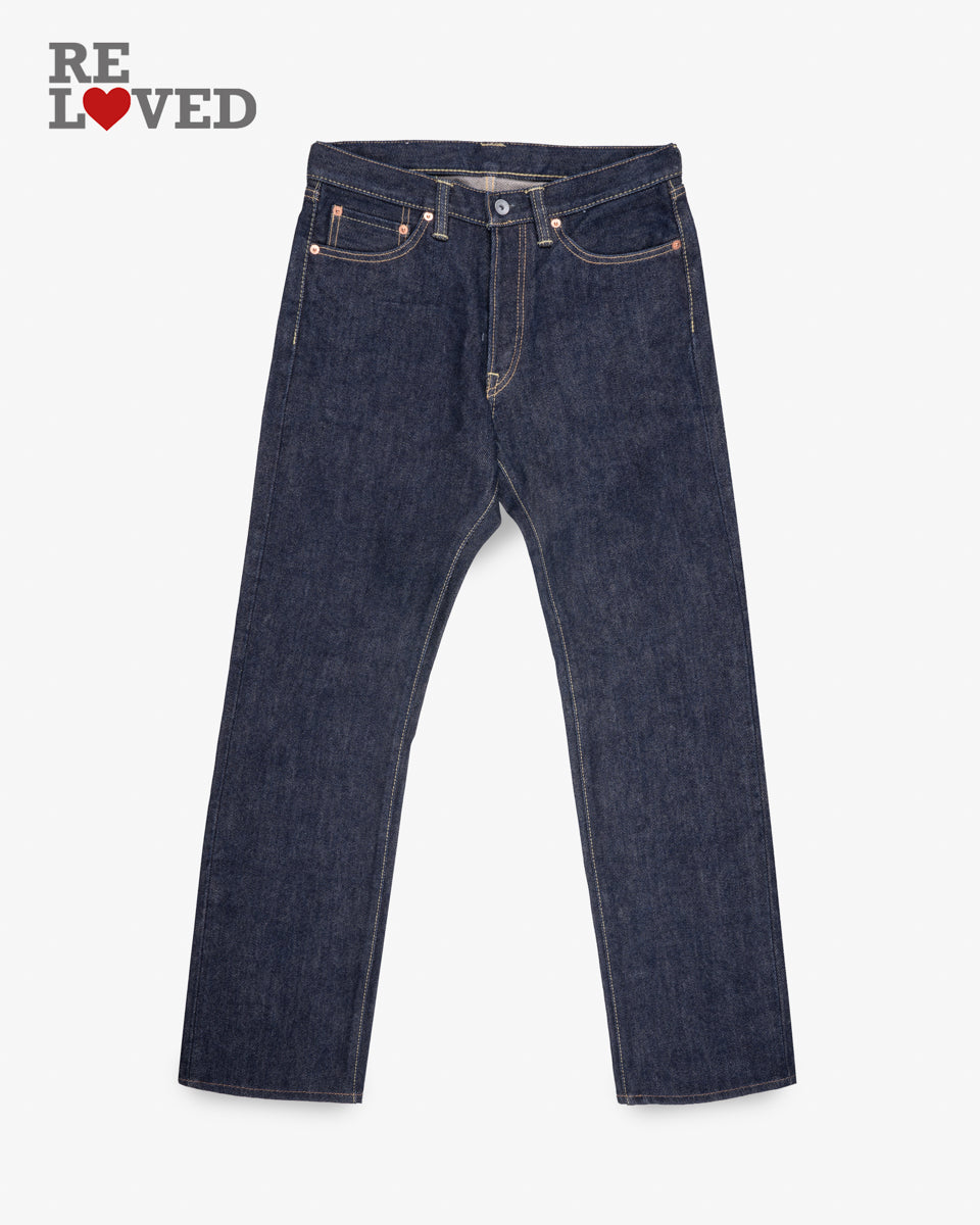 21oz Selvedge Denim Straight Cut Jeans - Indigo (IH-634S) Tag 31, Hemmed to 31.0"