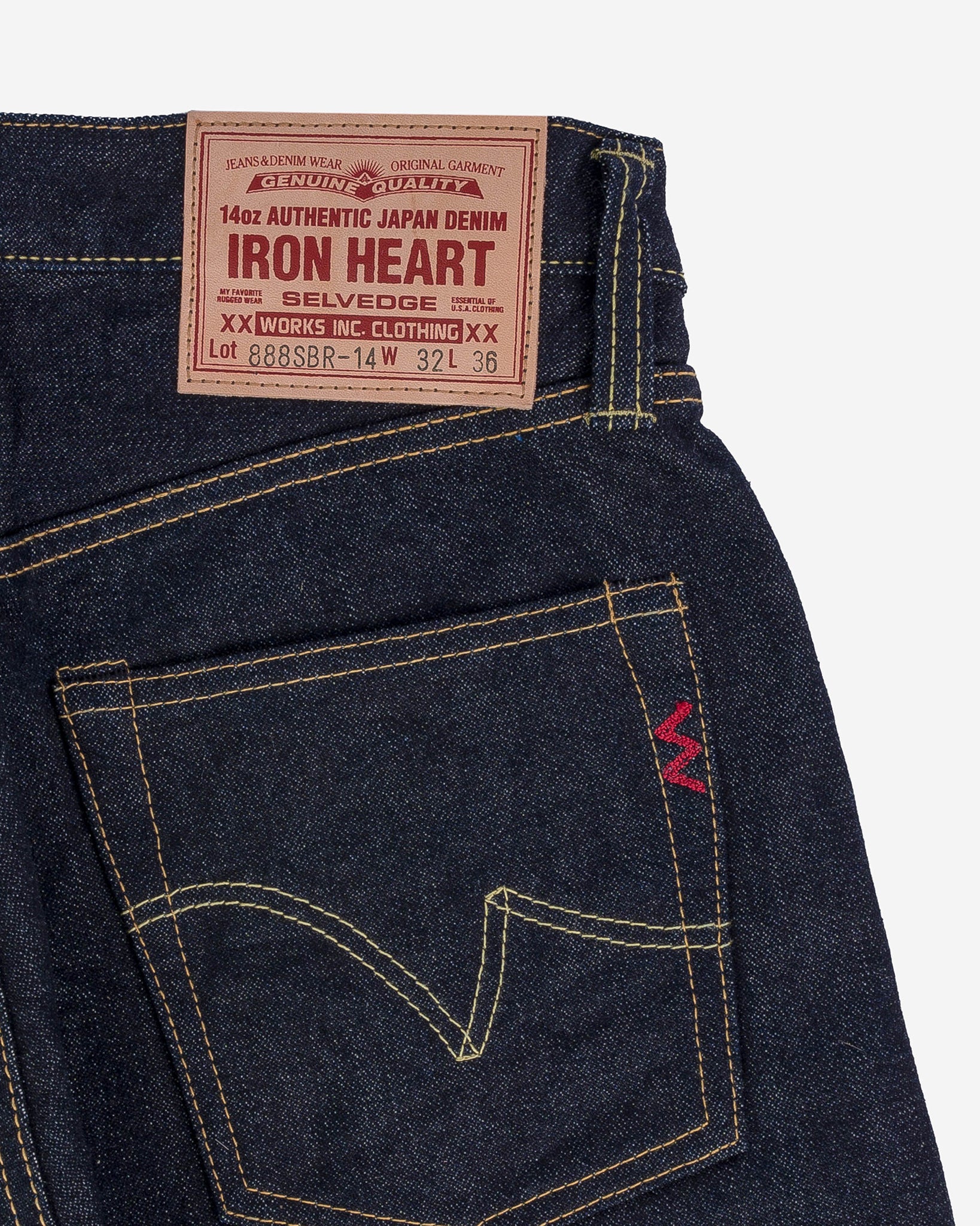 14oz Broken Twill Selvedge Denim Medium/High Rise Tapered Cut