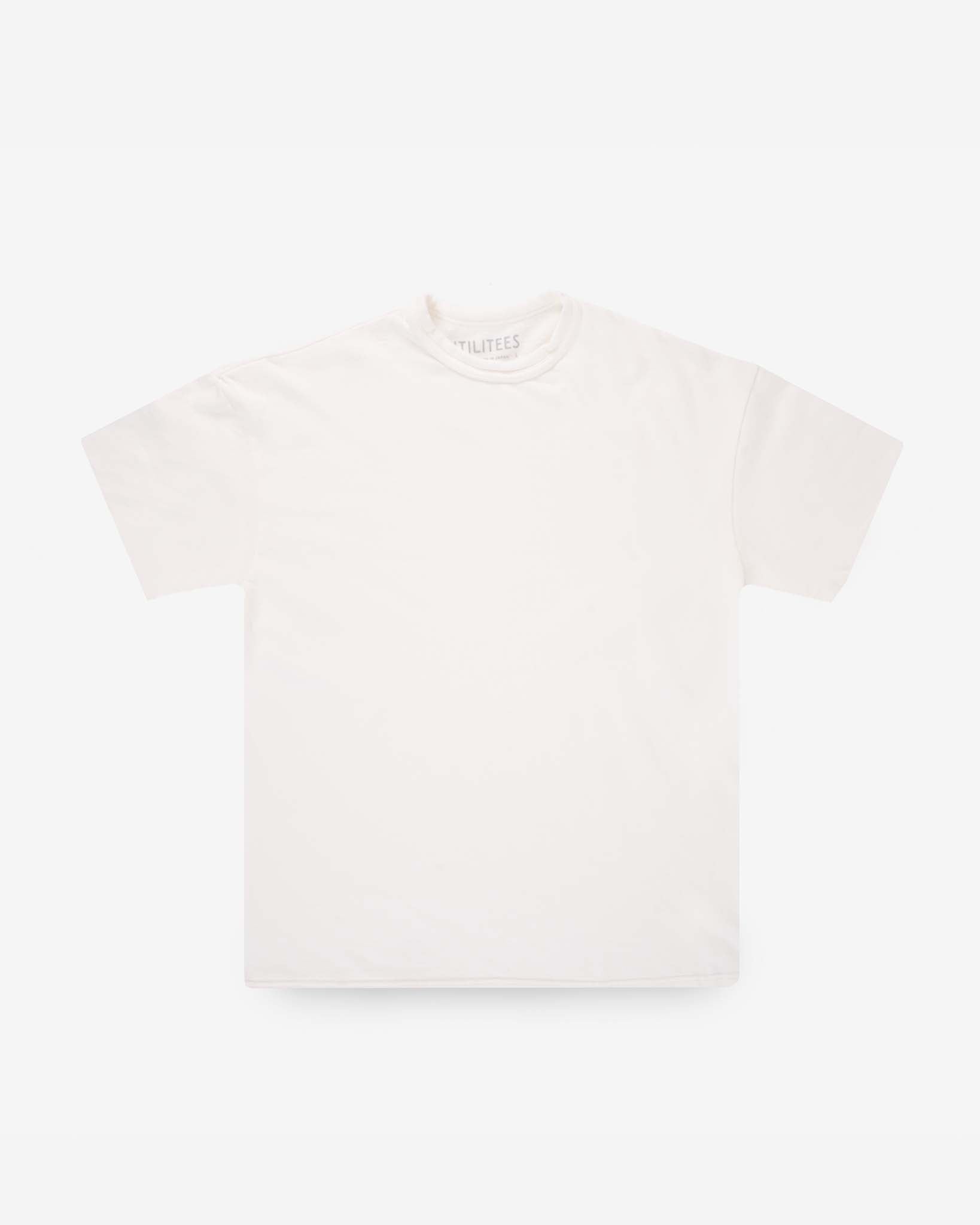 UTILITEES - 10oz Mini Fleece Crew Neck T-Shirt - White