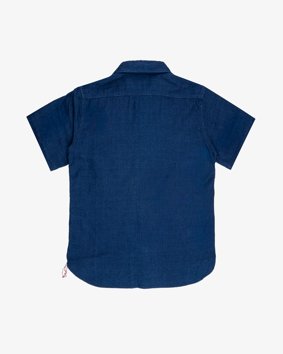 5oz Double Gauze Short Sleeved Work Shirt - Indigo (IHSH-417-IND) Size Medium