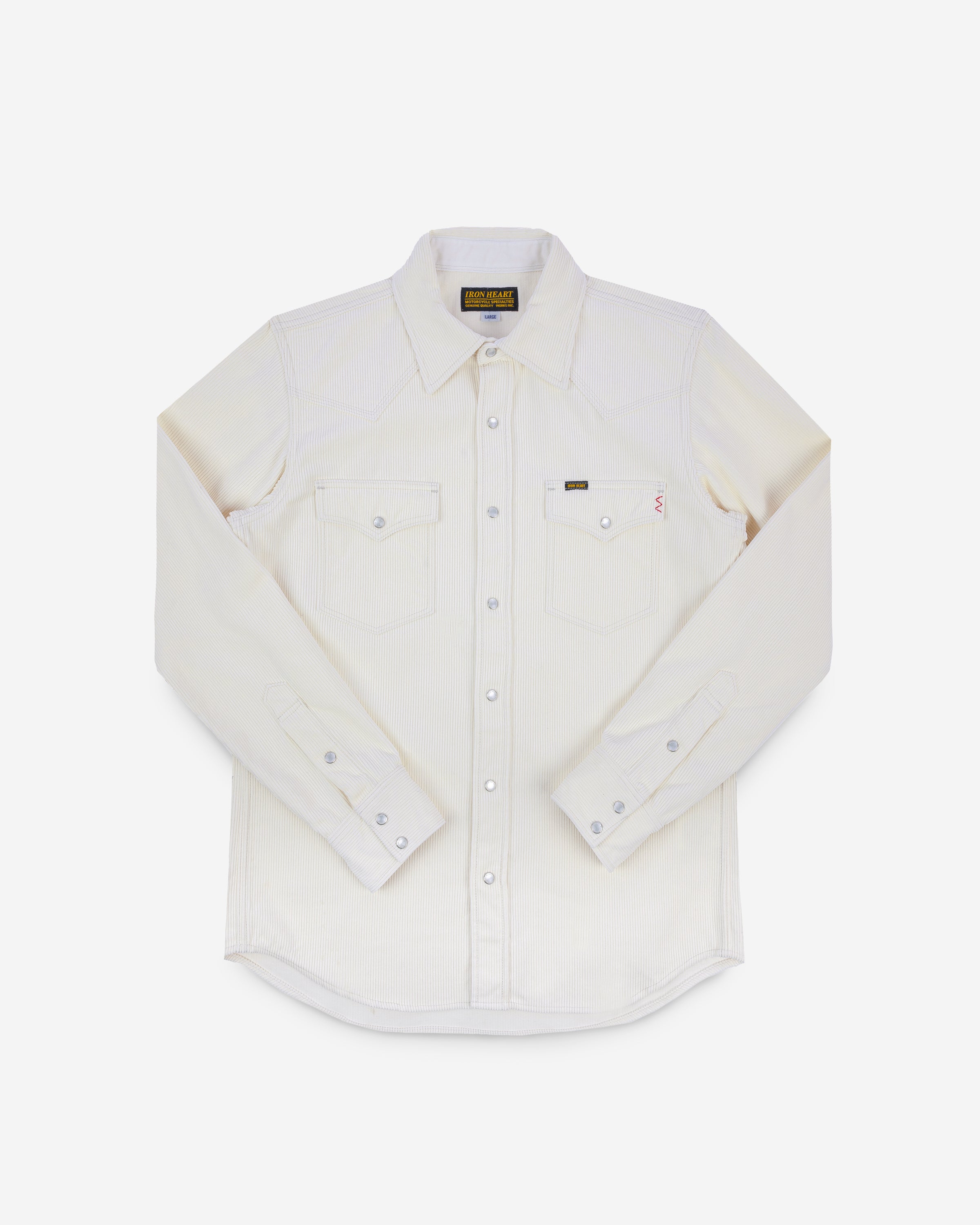 11oz Corduroy Western Shirt -  Off White