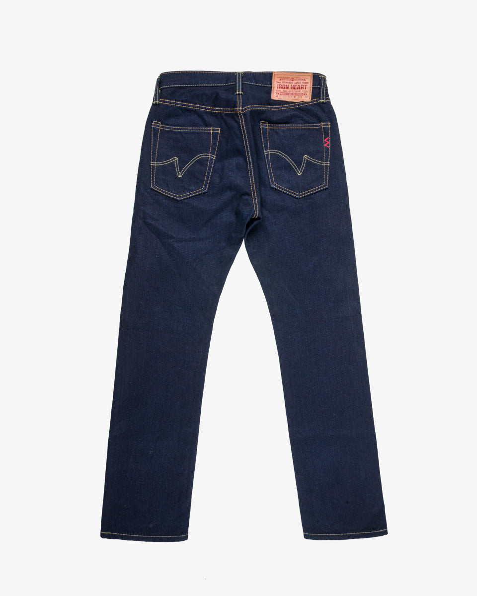 14oz Selvedge Denim Slim Straight Cut Jeans - Indigo/Black (IH-666s-142ib) Tag 31, hemmed to 30.5"