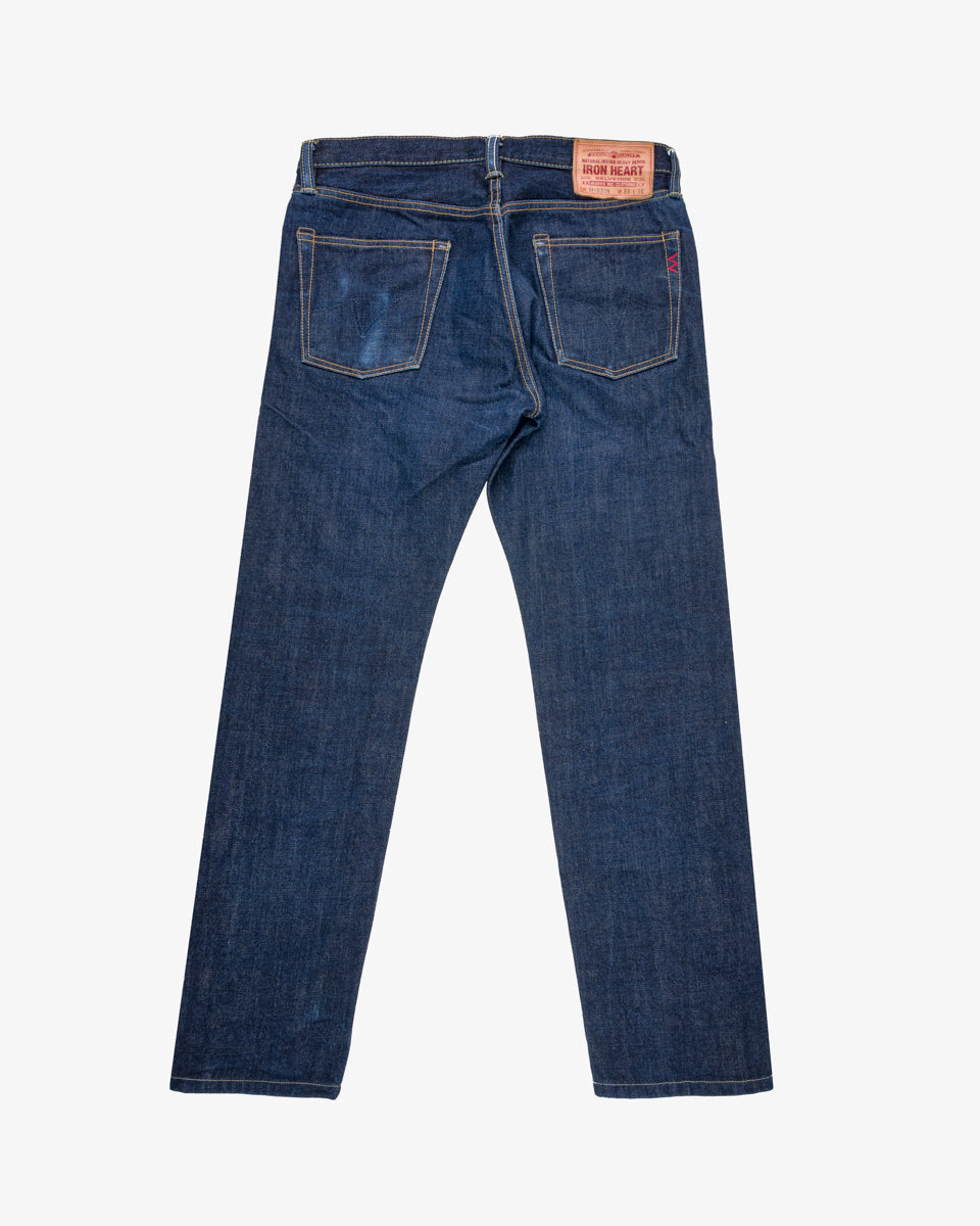 17oz Selvedge Denim Straight Cut Jeans - Natural Indigo (IH-633N) Tag 33, Hemmed to 31.0"