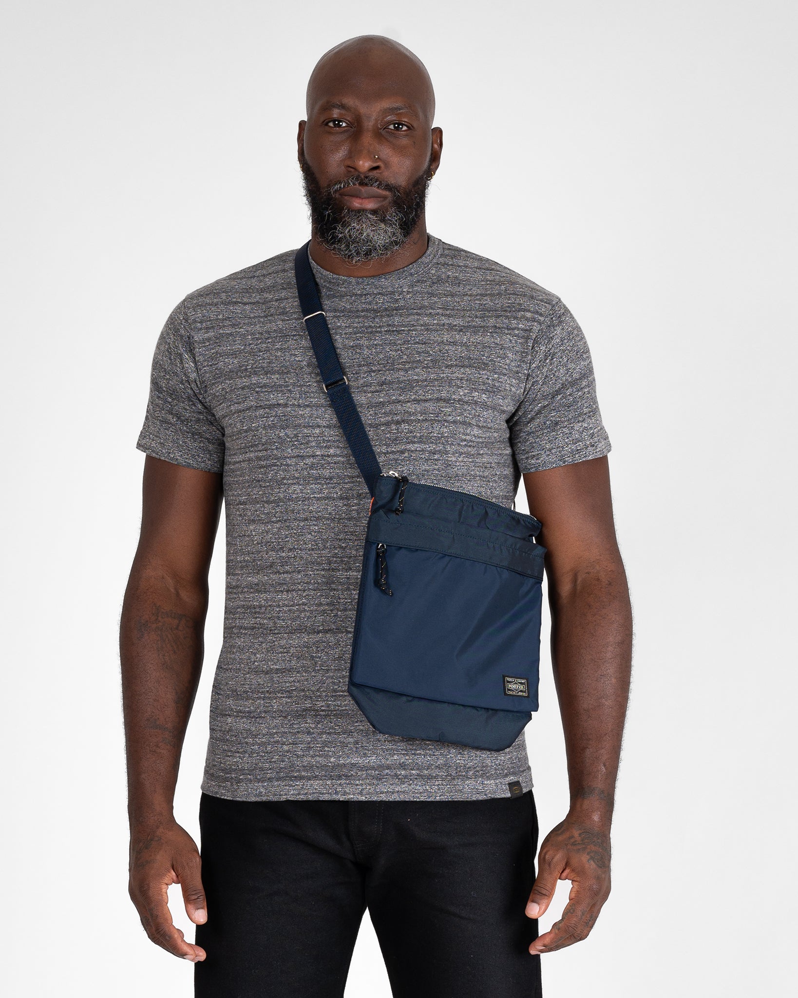 Porter - Yoshida & Co. - Force Shoulder Bag 2 - Navy Blue – Iron Heart